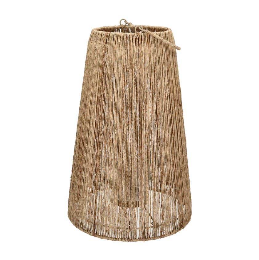 Douli Natureal Jute Lantern Lg: Tan / JUTE - Decor Addict, LLC