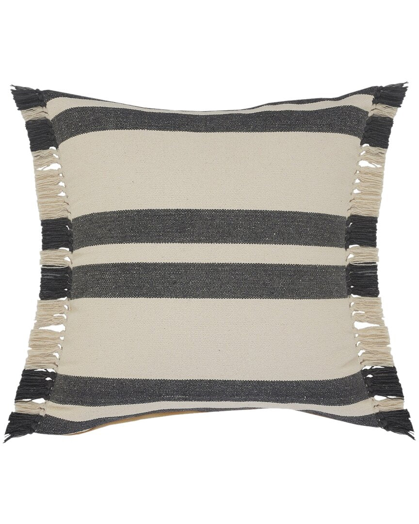 LR Home Striped Throw Pillow with Fringe - Decor Addict, LLC