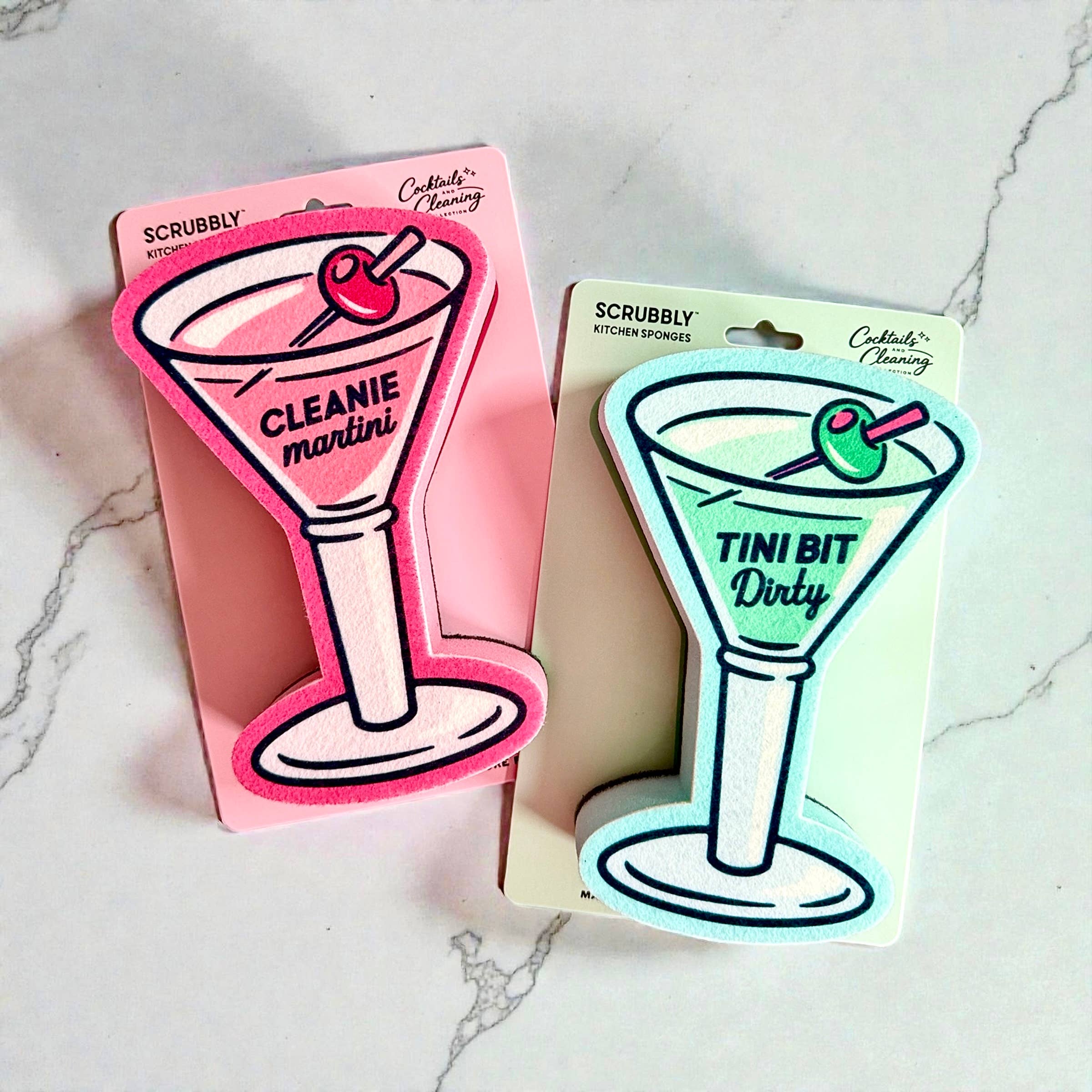 Martini Scrubbly Sponge - Tini Bit Dirty: Green