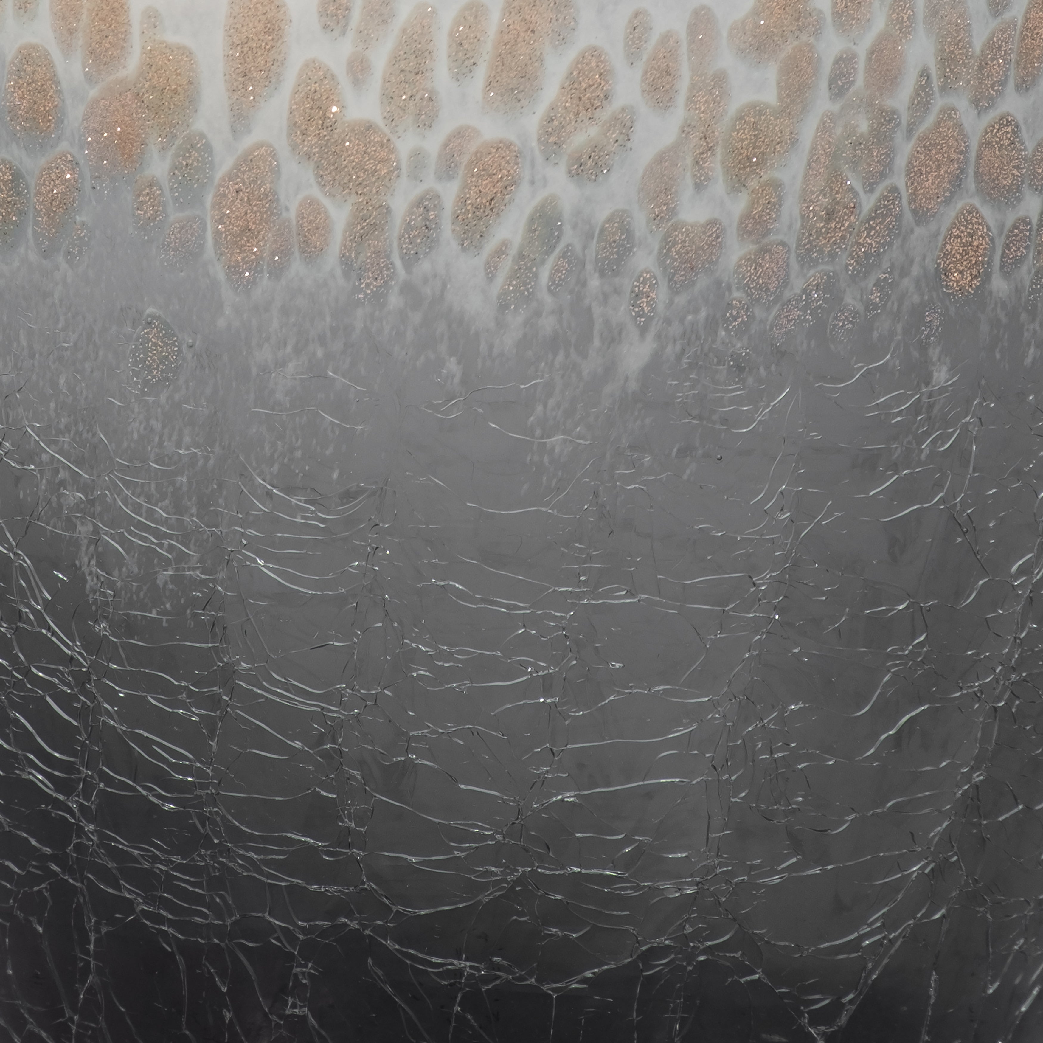 Glass, 11" Crackle Vase, Multi - Decor Addict, LLC