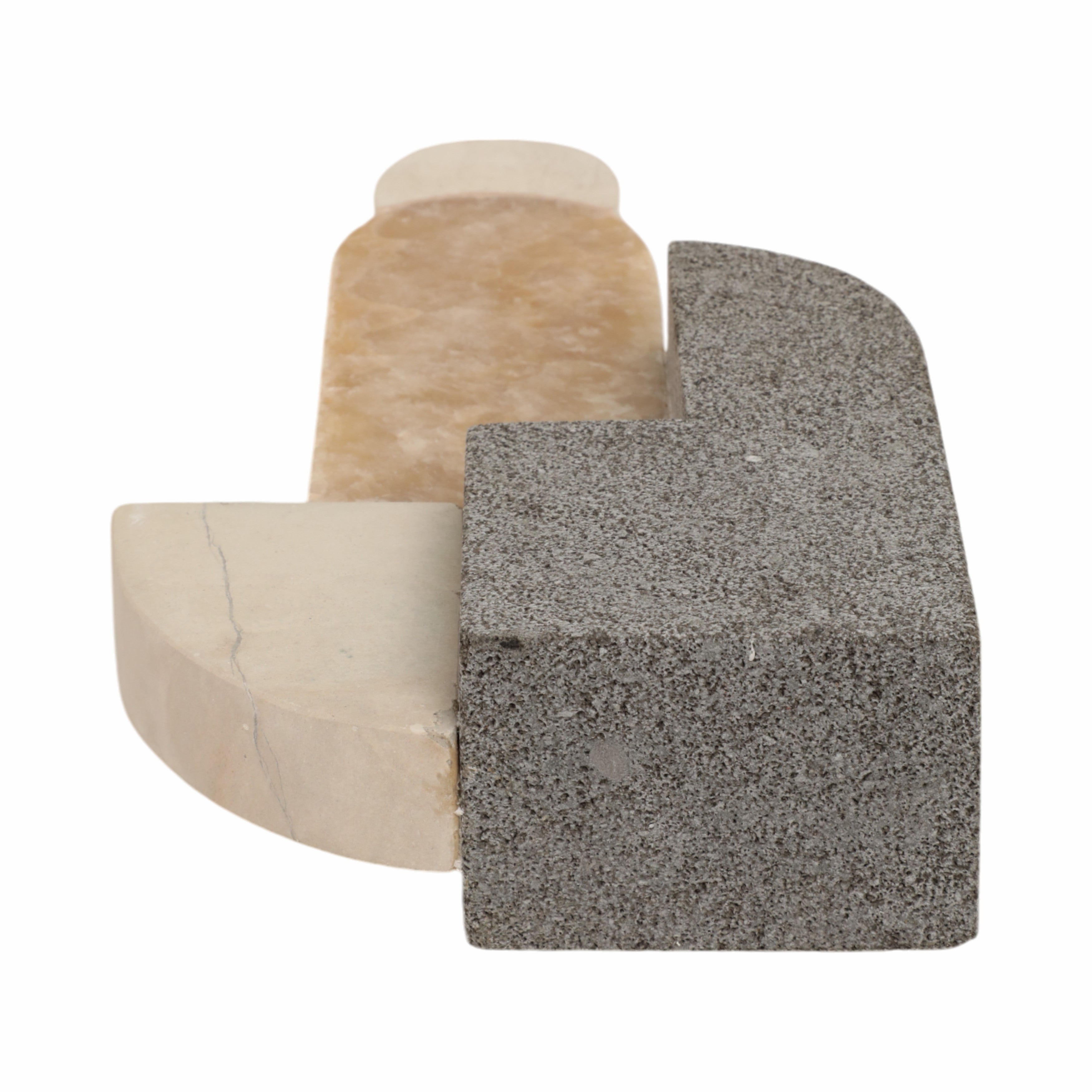 13" Abstrct Sculpture Lava&sand Stone & Onyx, Mult - Decor Addict, LLC