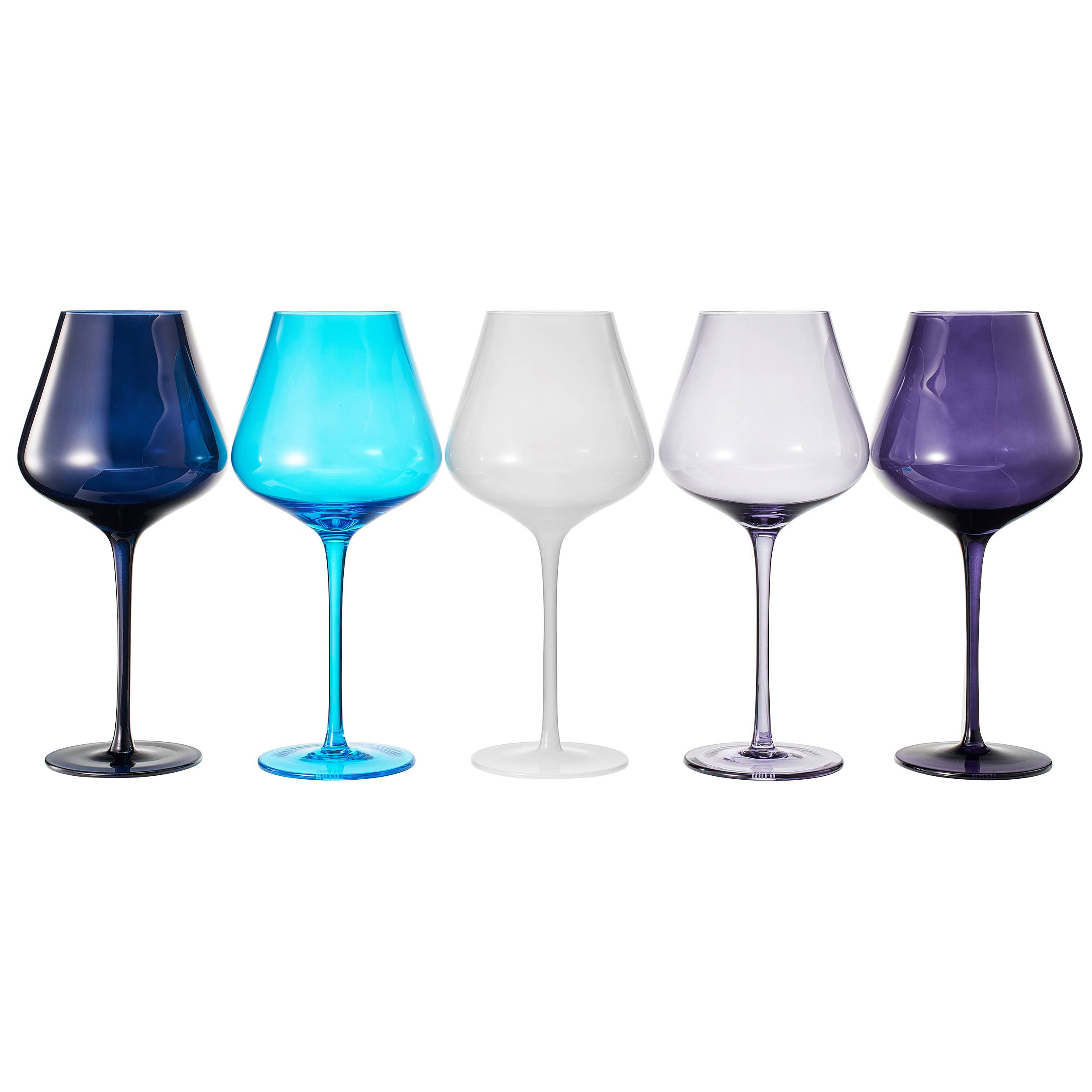Colors of Santorini, City Wine Glassware | Set of 5 - Decor Addict, LLC