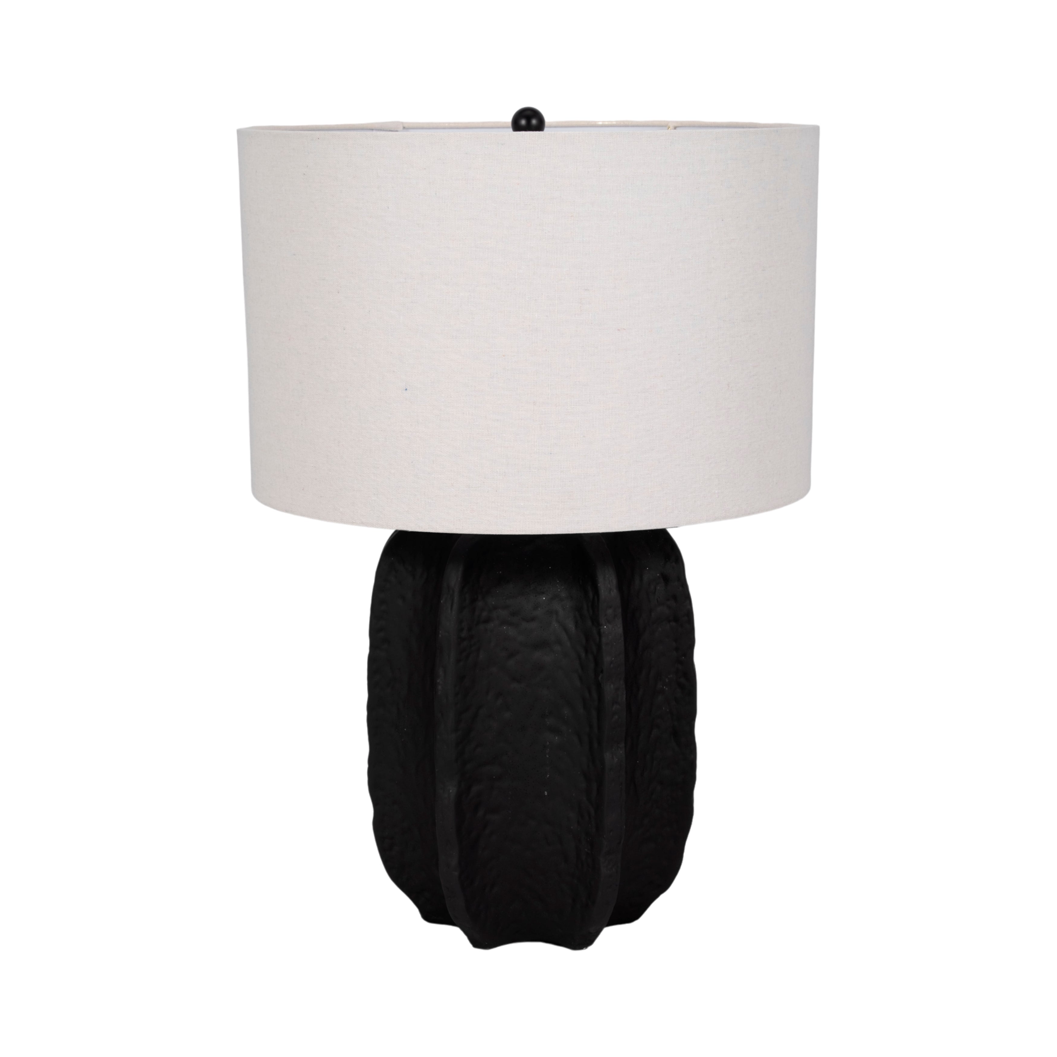 24" Textured Jagged Table Lamp, Black/white - Decor Addict, LLC