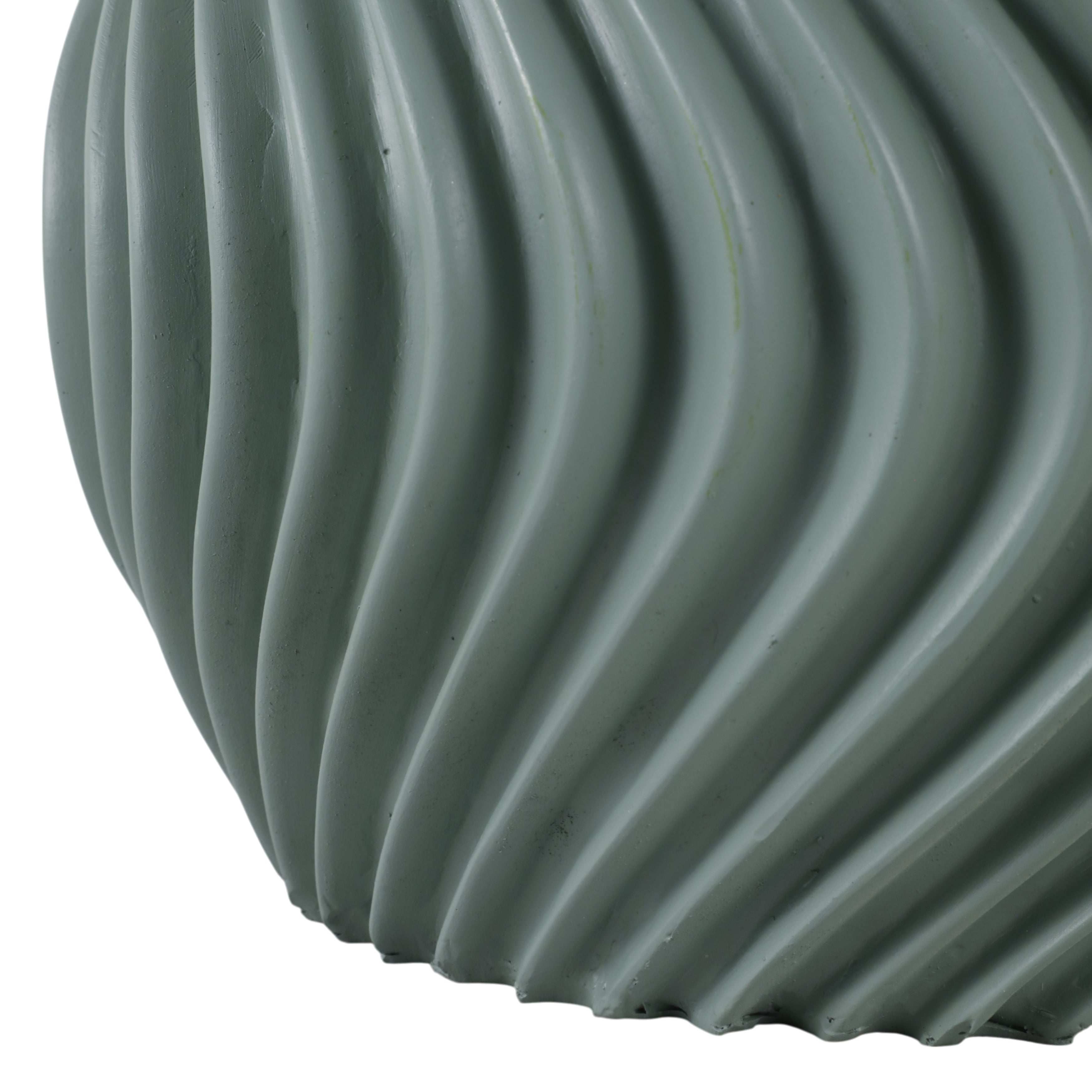 S/2 8/12" Curvy Lines Rounded Planter, Sage Green - Decor Addict, LLC