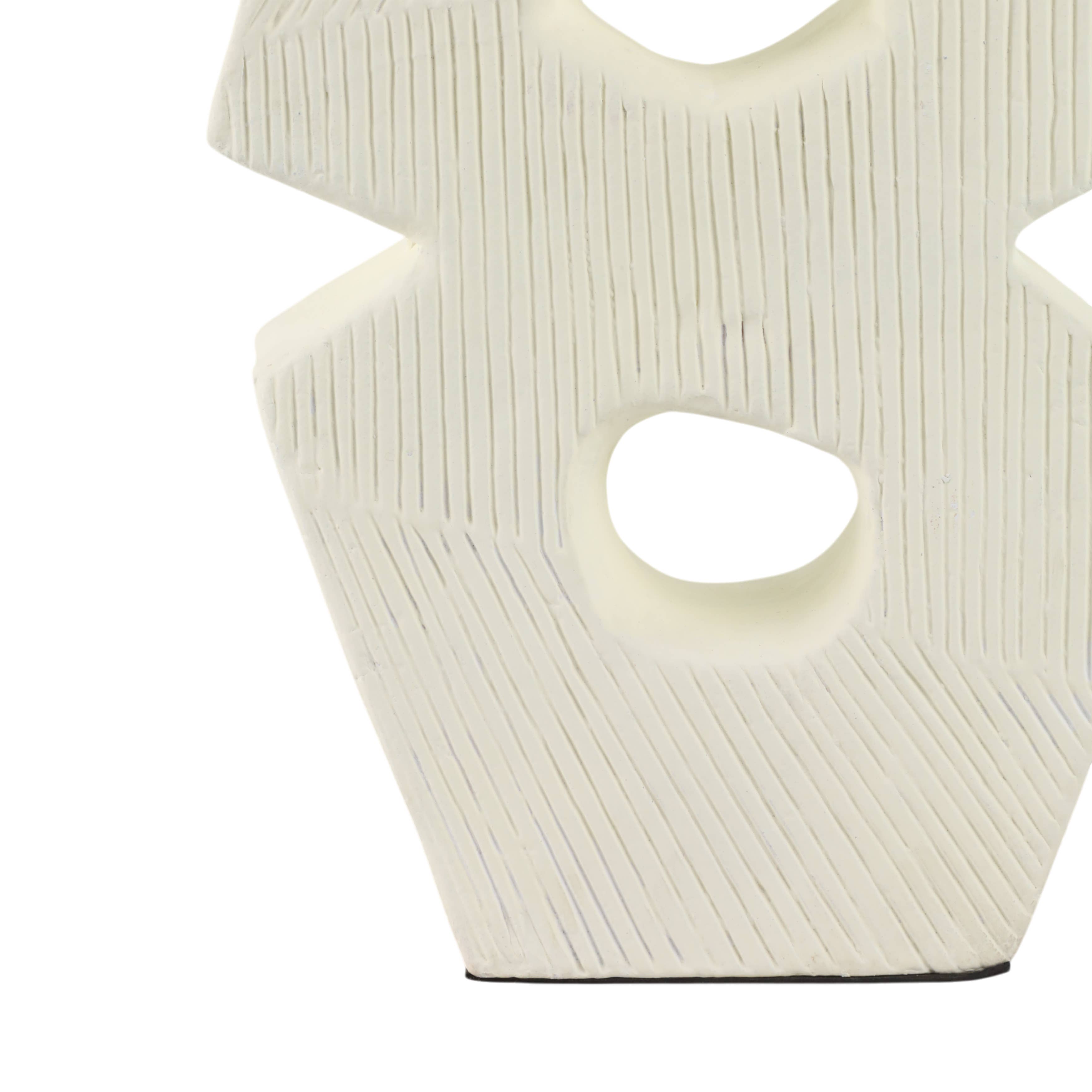 Ivory 18 in. Terracotta Abstract Sculpture - Decor Addict, LLC