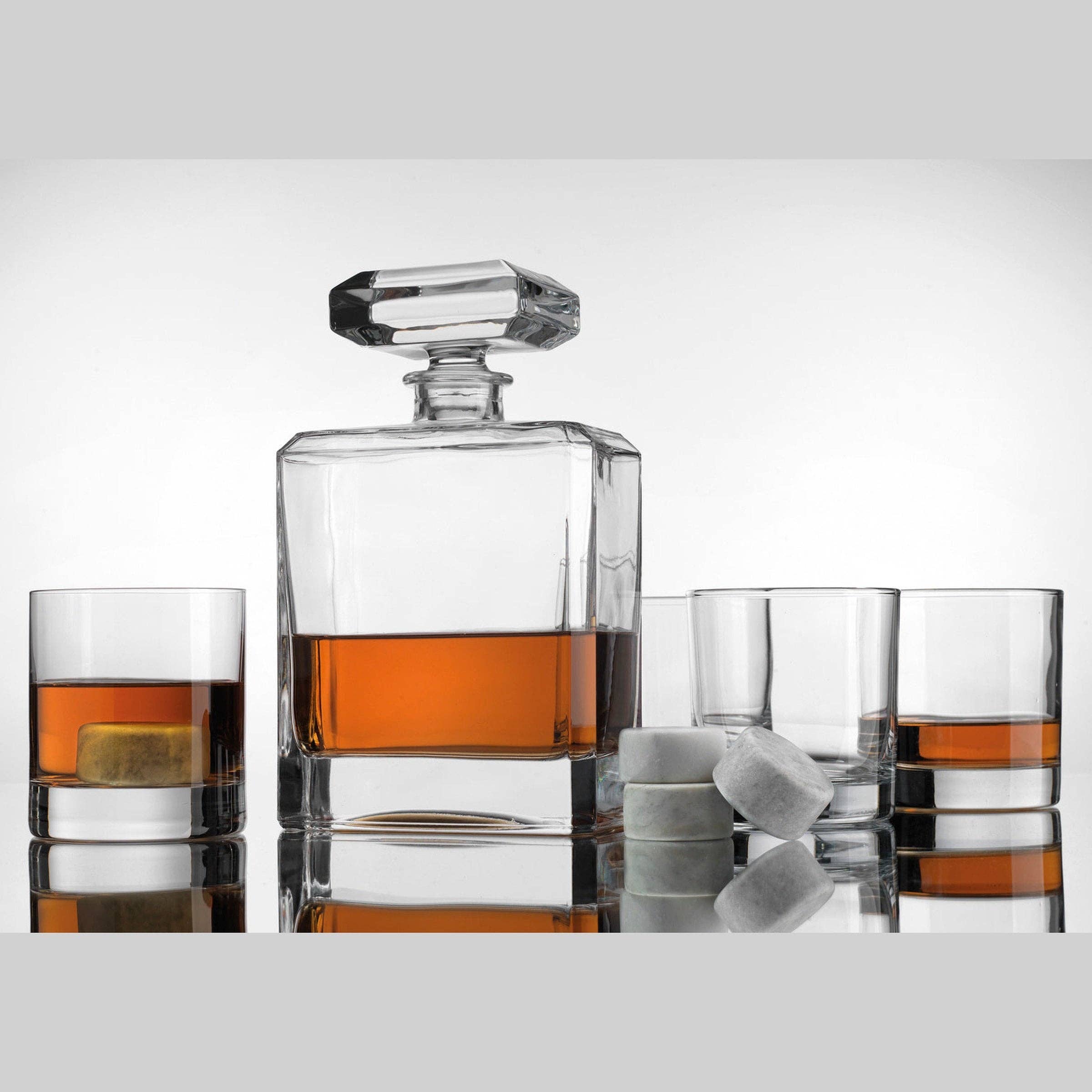 Chateau 9 Piece Whiskey Decanter Set - Decor Addict, LLC