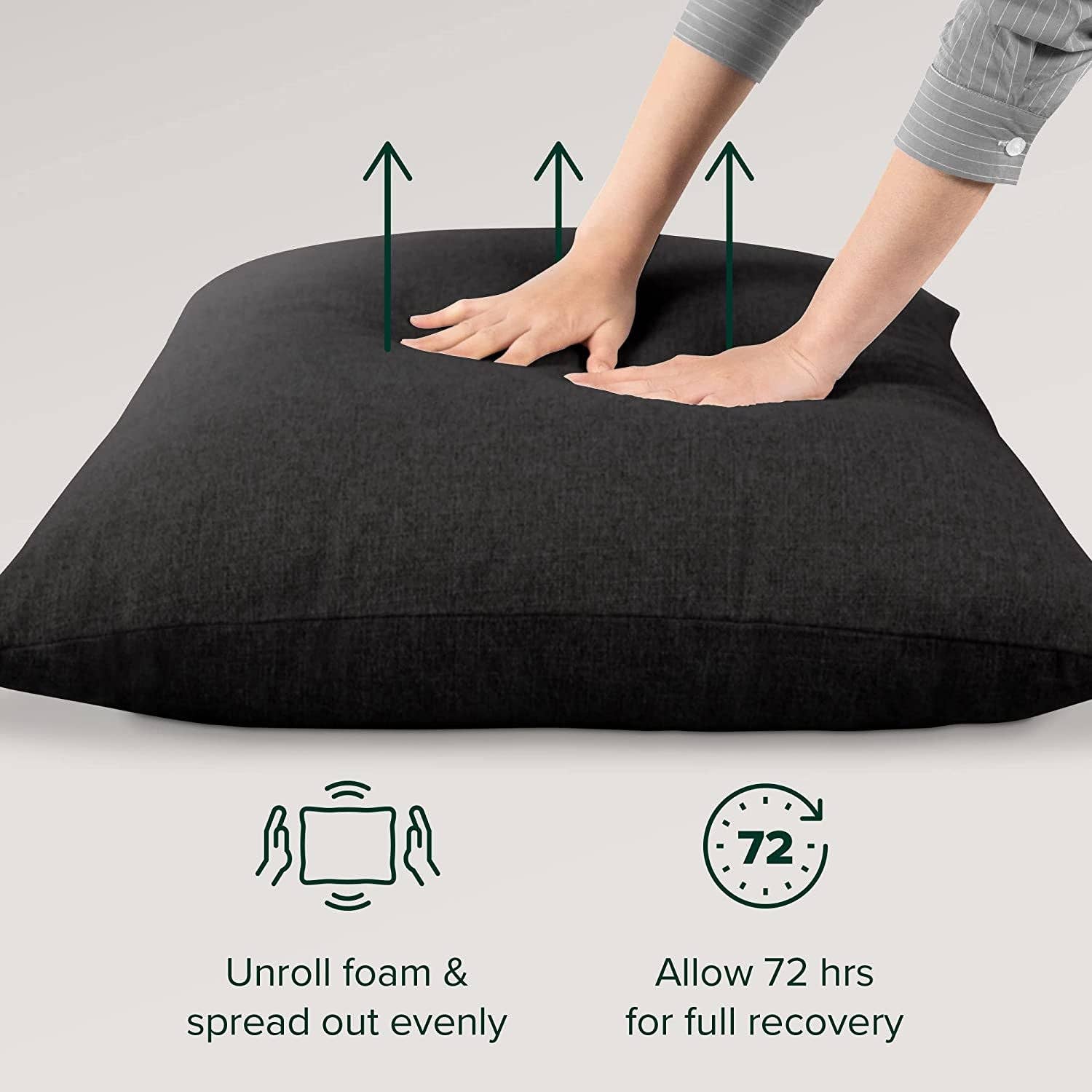 Black Metal Accent Chair with Shredded Foam Cushioning: Black - Decor Addict, LLC