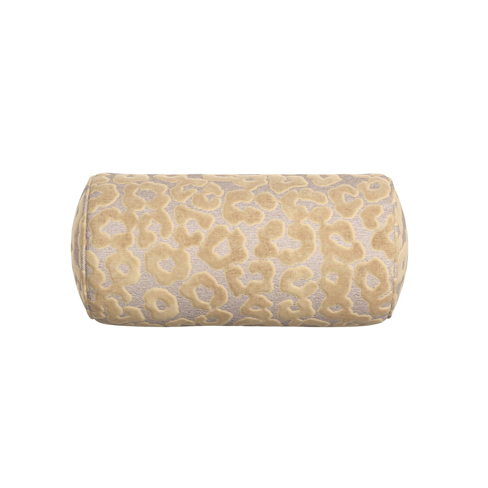 Elvira Neckroll Pillow: Beige - Decor Addict, LLC