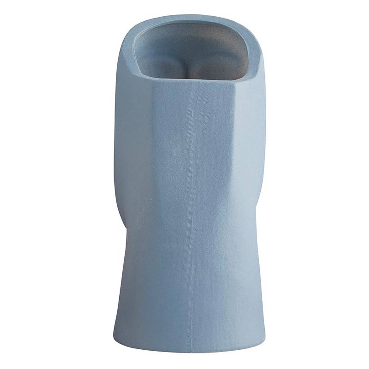Blue Ceramic Head Pot - Decor Addict, LLC
