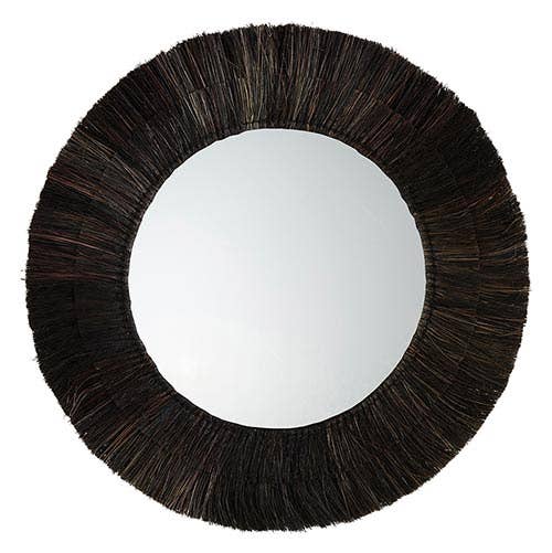 Black Fiber Wall Mirror - Decor Addict, LLC
