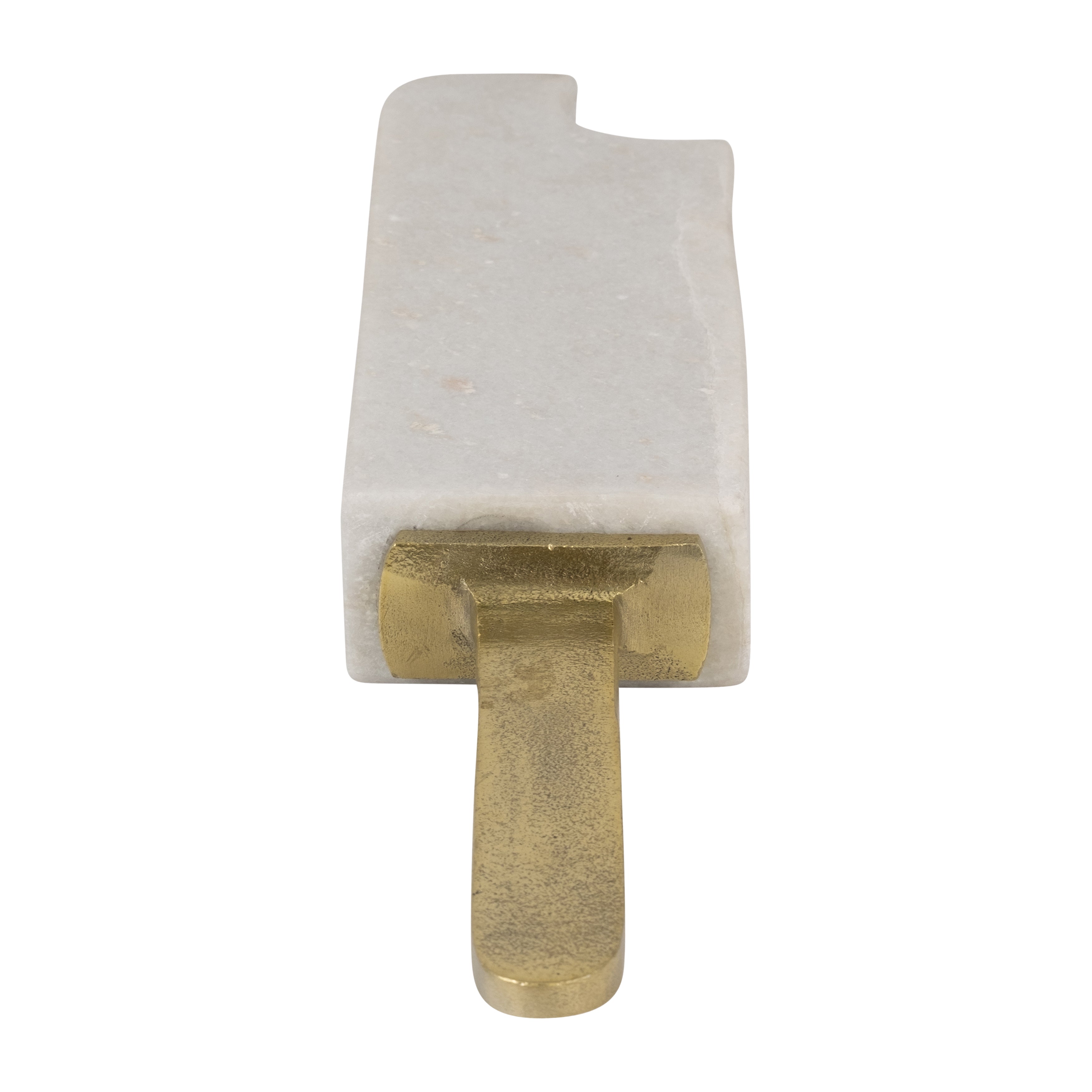 Metal/marble,13",bitten Popsicle Deco,white - Decor Addict, LLC