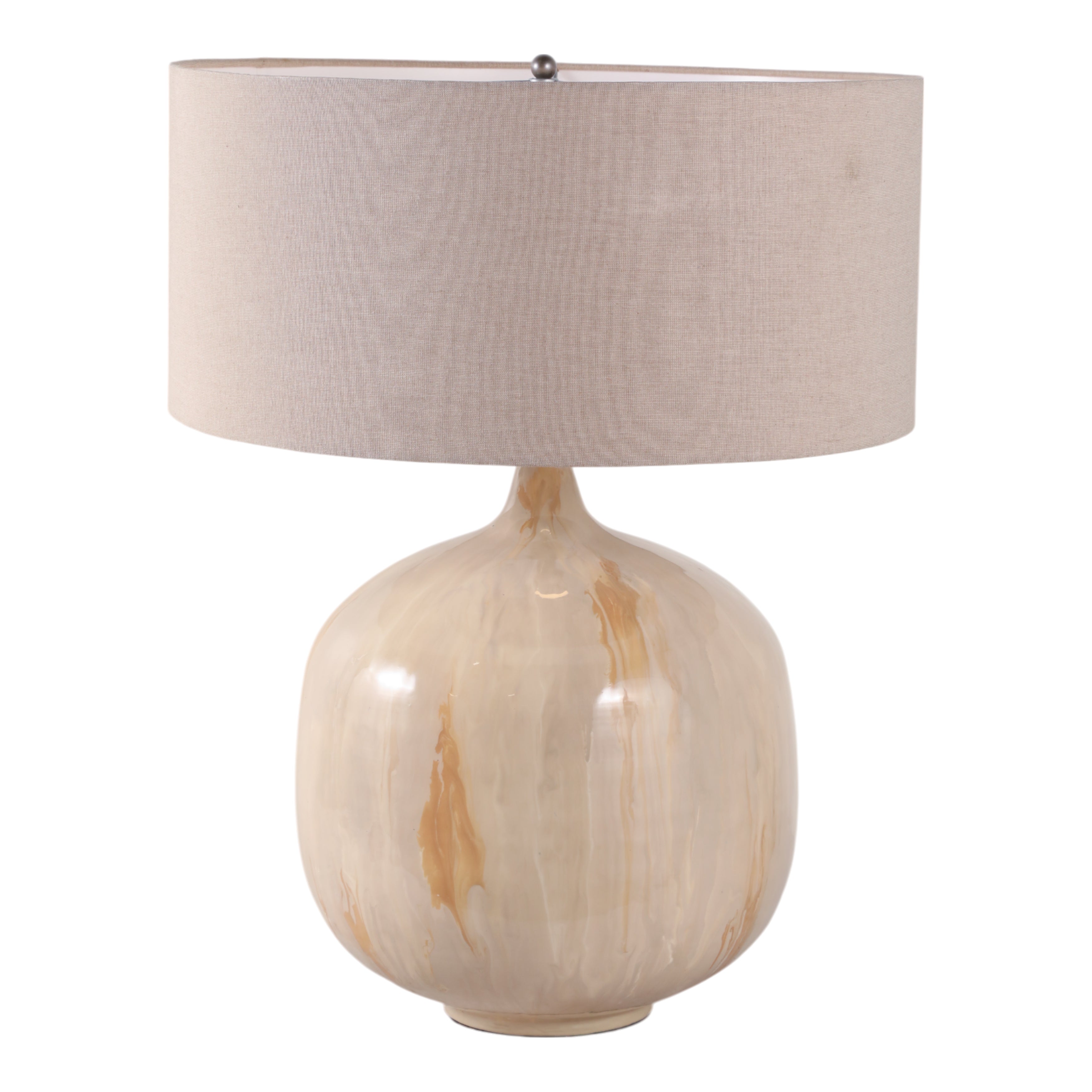 28x22" Metal Base Table Lamp, Ivory - Decor Addict, LLC