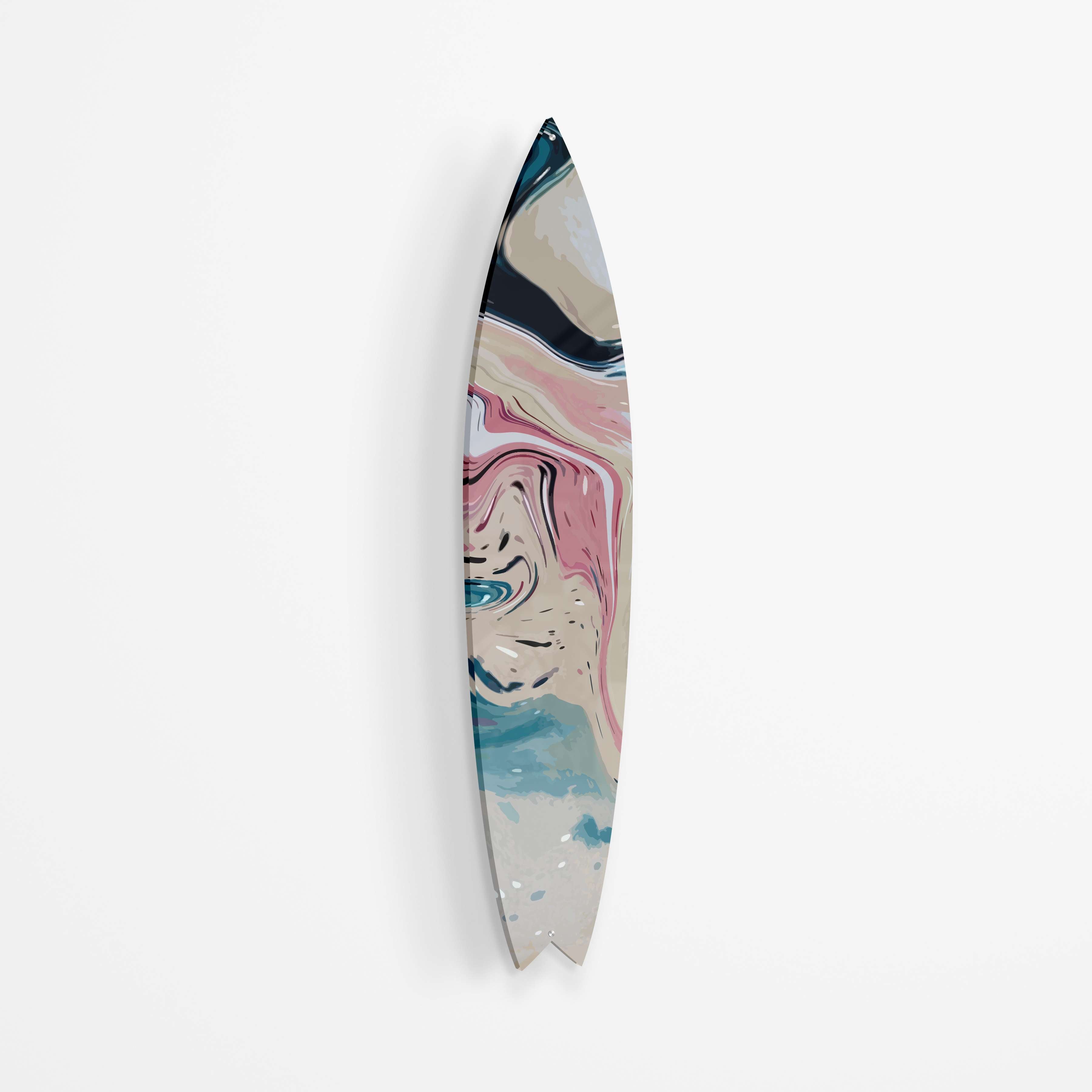 Abstract Melting Pink Acrylic Surfboard Wall Art - Decor Addict, LLC