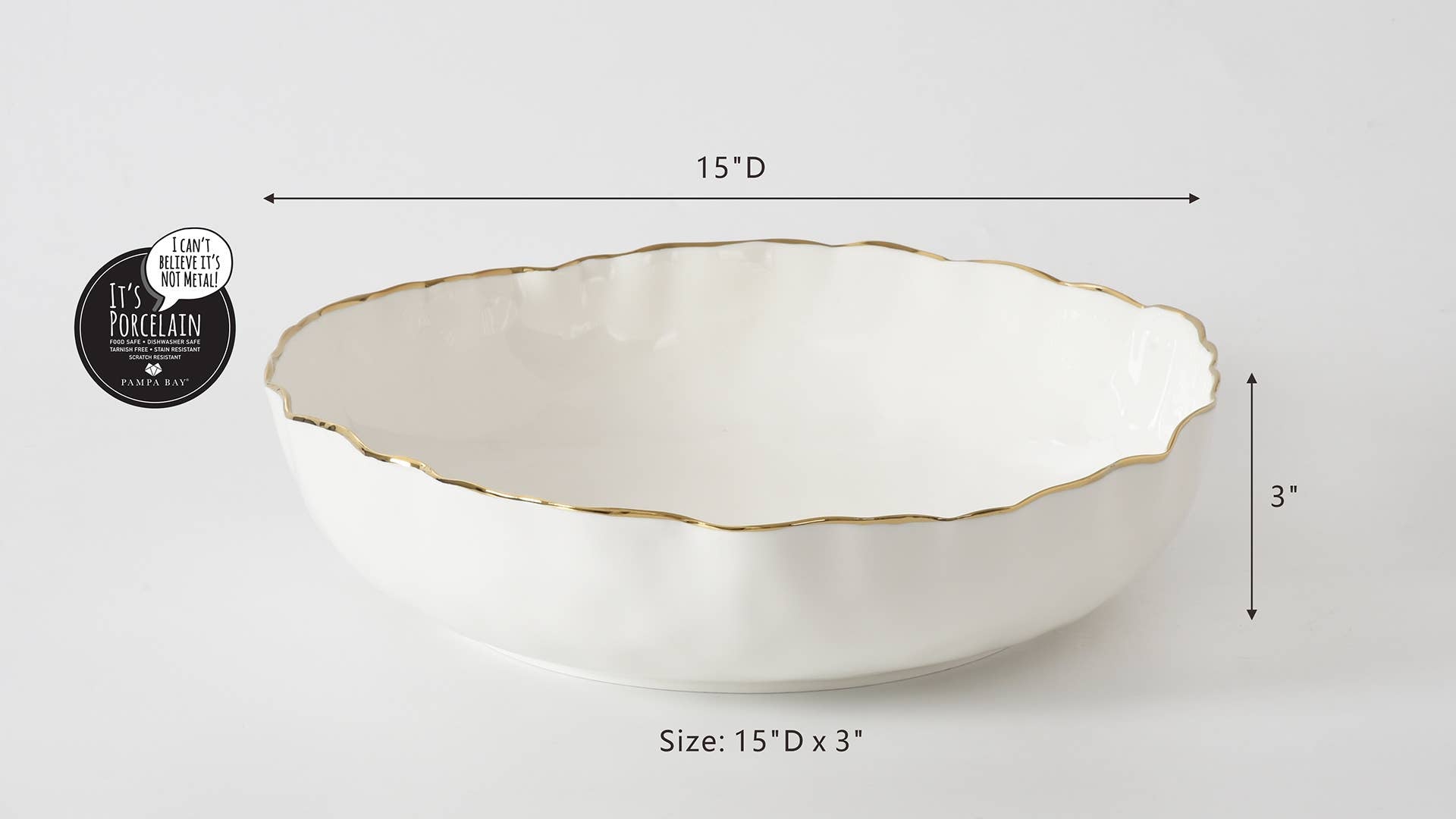 Extra Large Shallow Bowl - Decor Addict, LLC