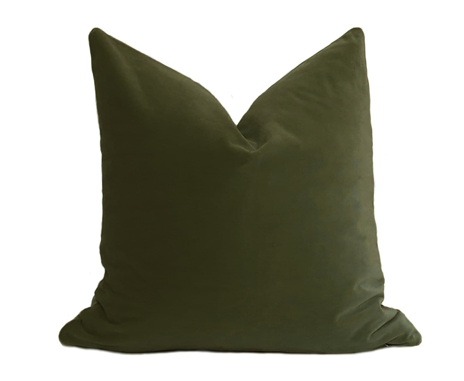 PLUSH Velvet Pillow Cover - Olive: 12x20 - Decor Addict, LLC