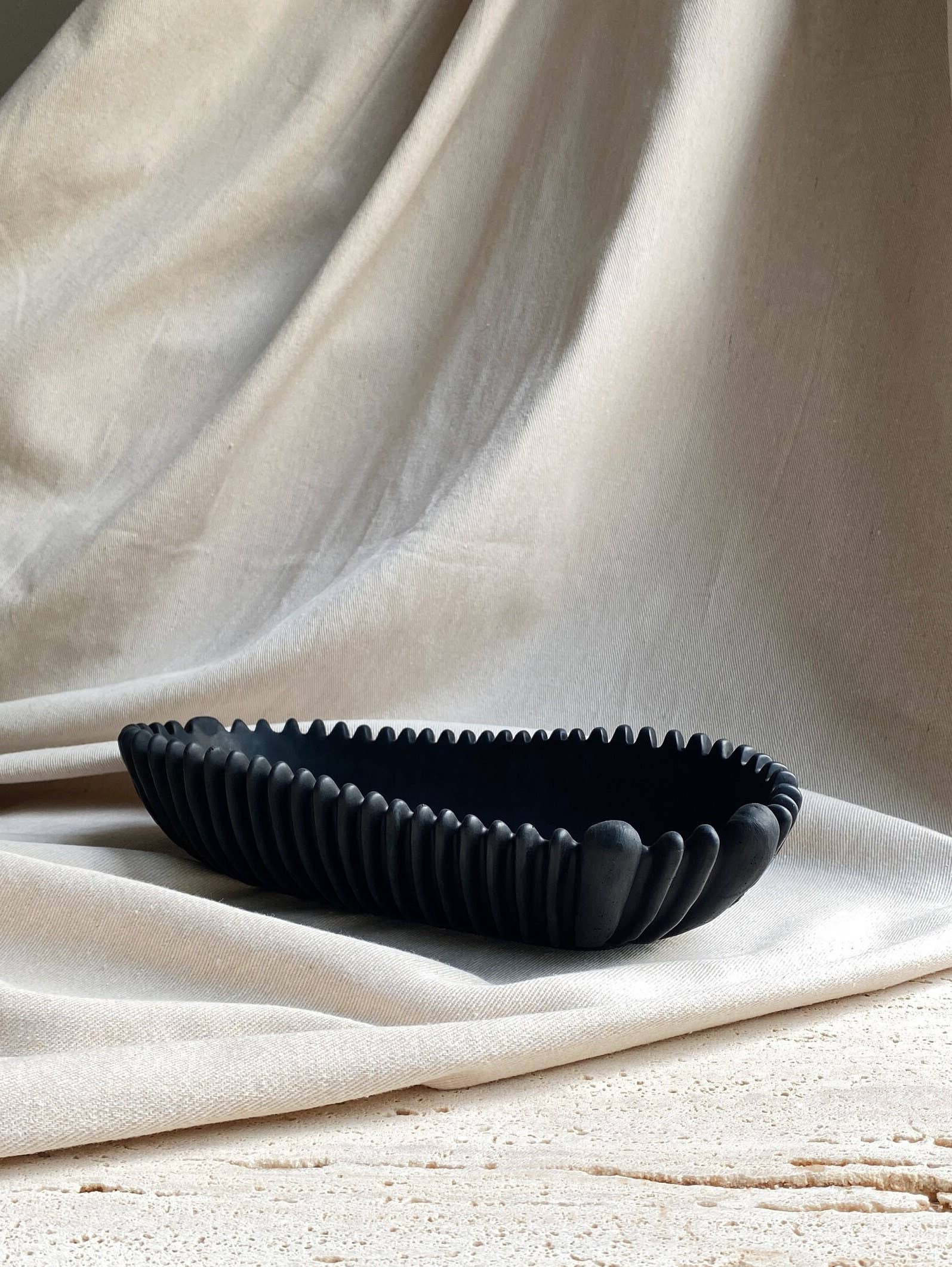 FORMA handmade concrete bowl: Black - Decor Addict, LLC