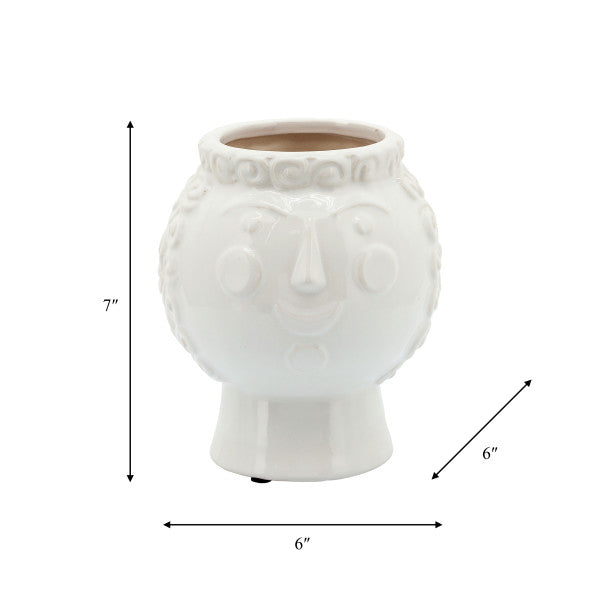 Grandma Face Planter, White