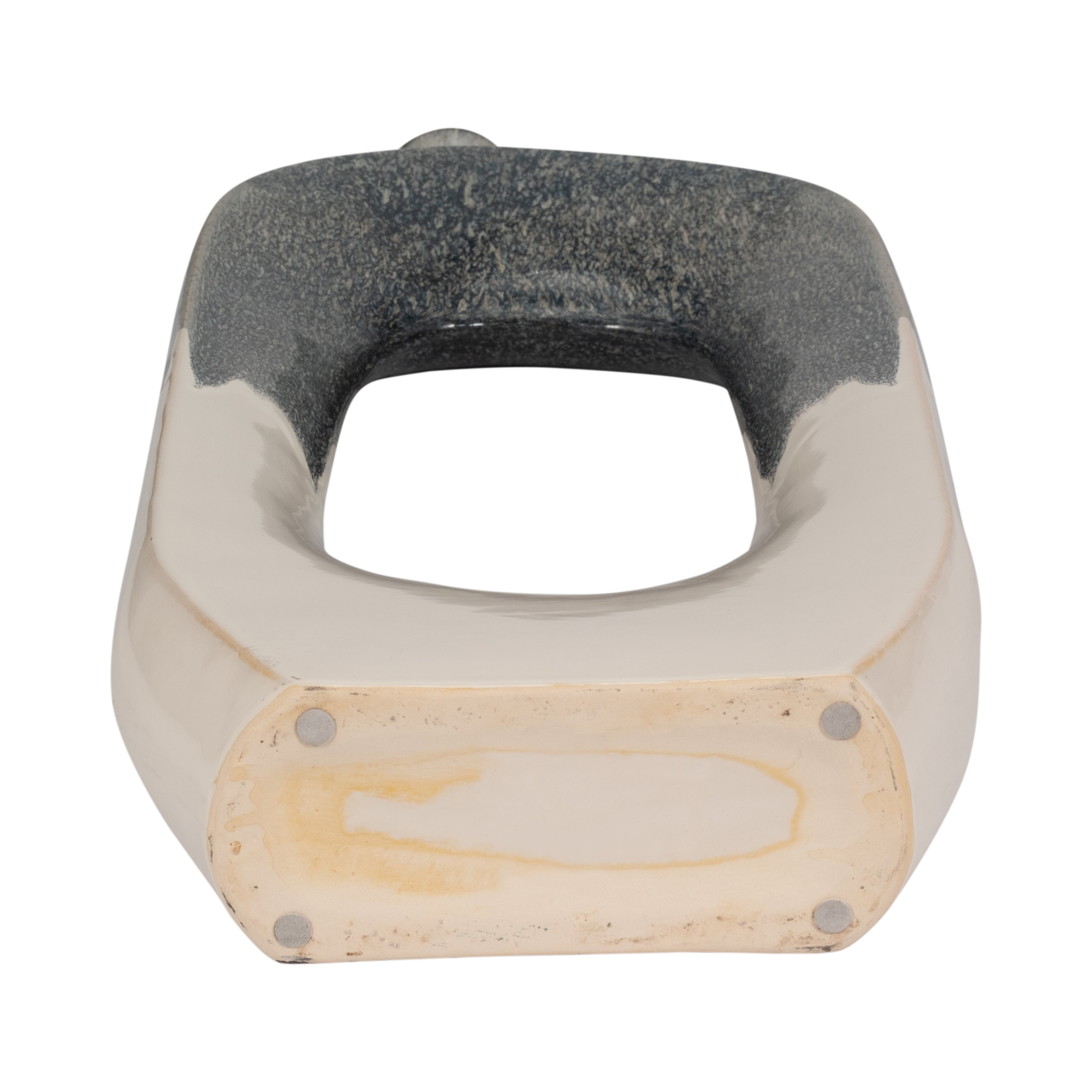 Cer, 26" Curvy Open Cut-out Vase, Blue/white - Decor Addict, LLC