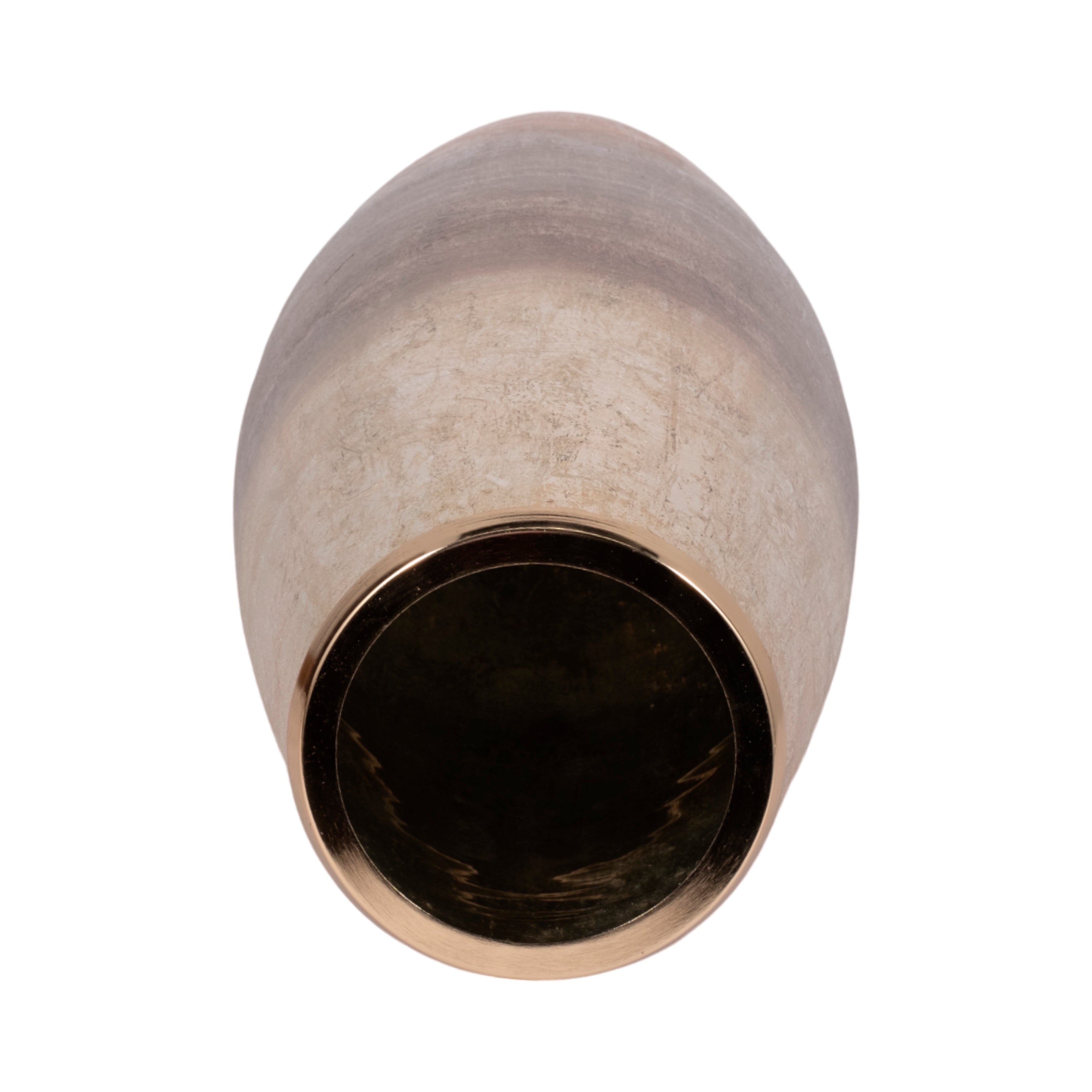 24" Curved Glass Vase Metallic Ombre Finish, Multi - Decor Addict, LLC