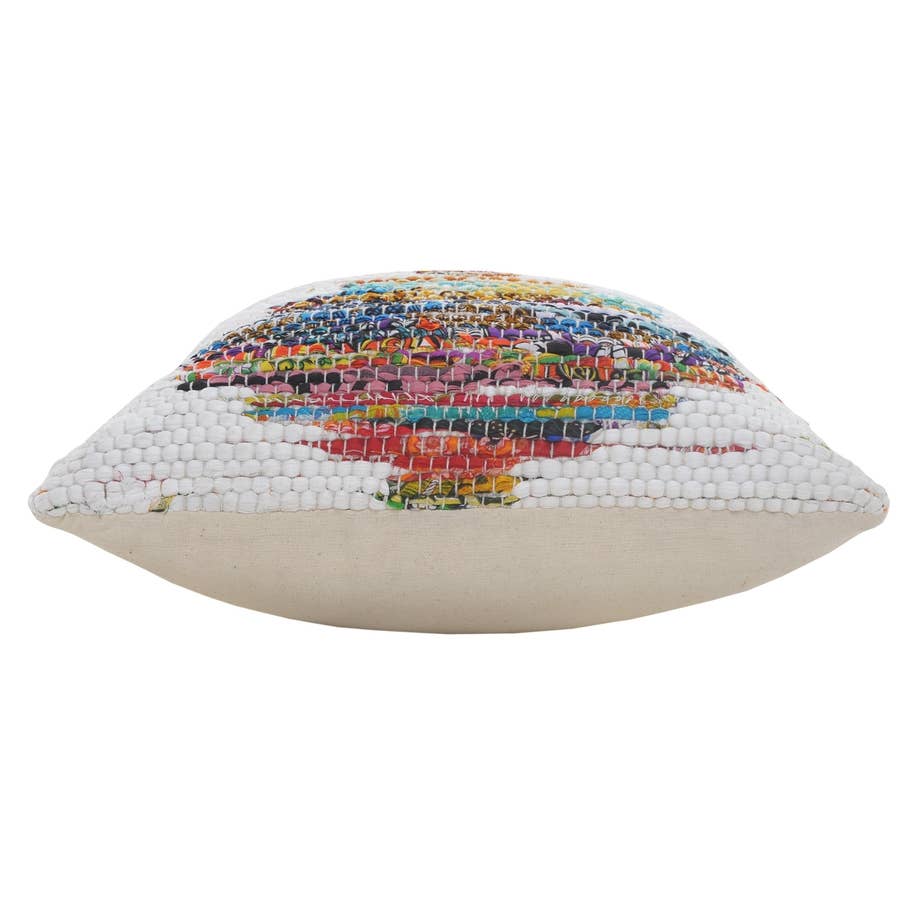 Chantale Geometric Throw Pillow, White/Multi: White/Multi / 14" x 36" / Poly Filled - Decor Addict, LLC