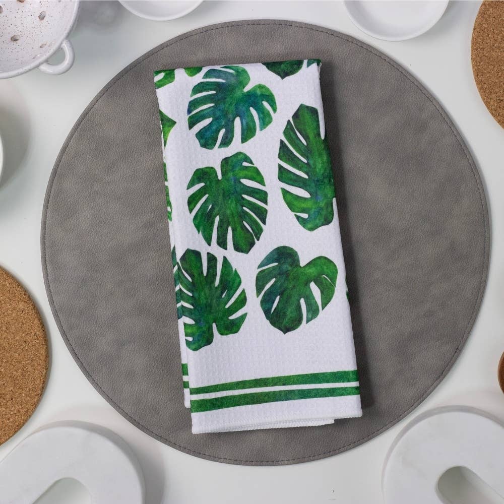 Monstera Plant Dish Towel - 16''x24'' - Decor Addict, LLC