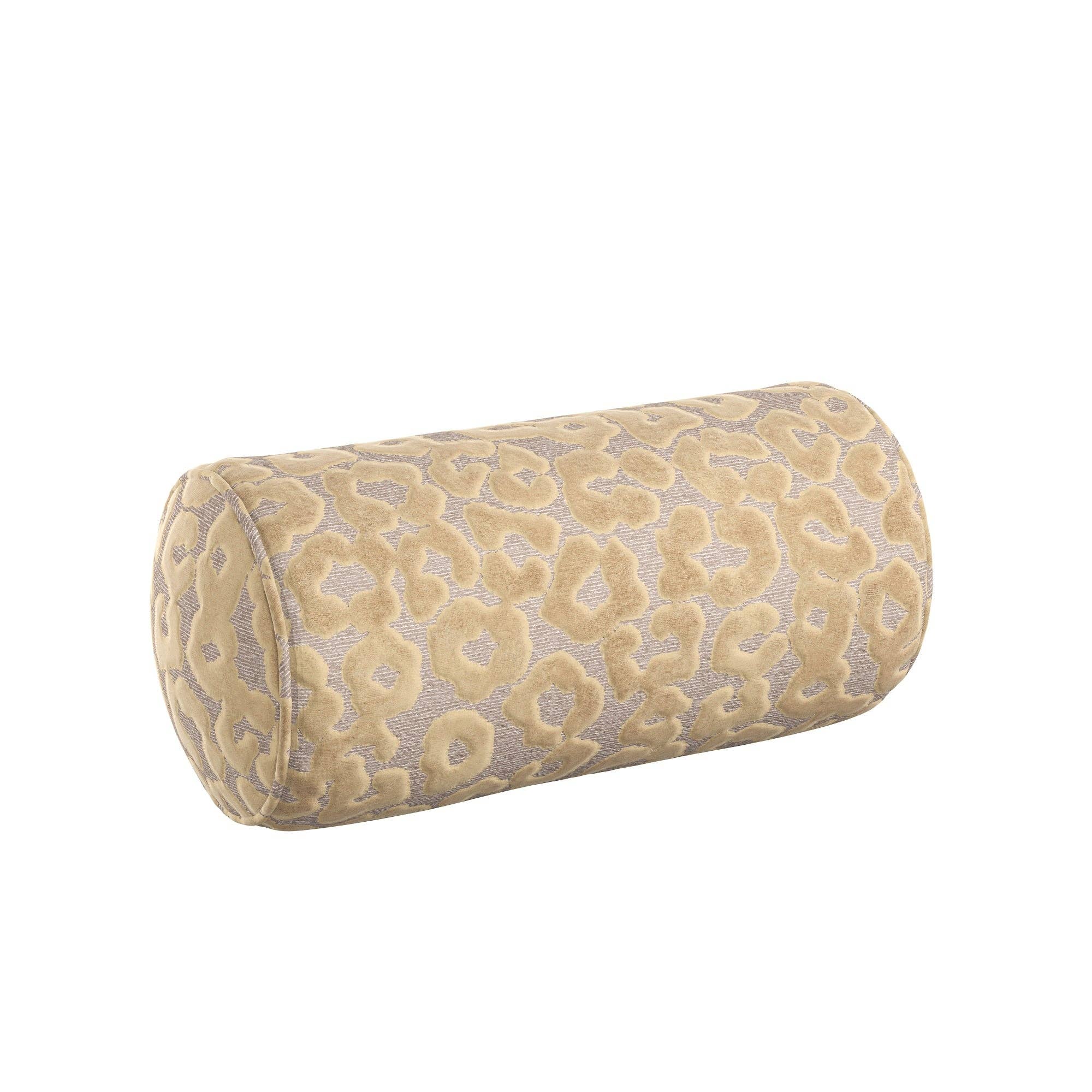 Elvira Neckroll Pillow: Beige - Decor Addict, LLC