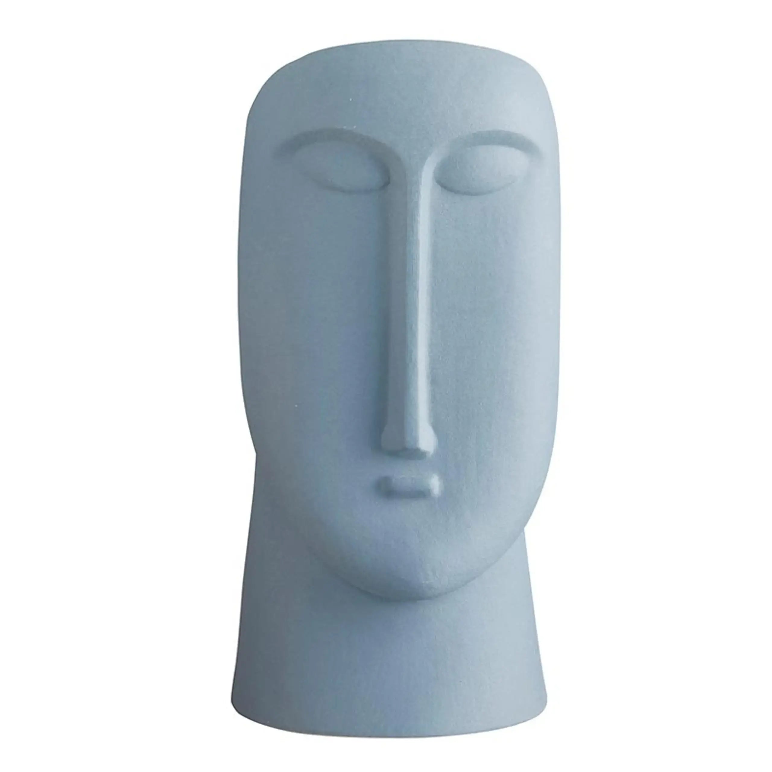 Blue Ceramic Head Pot - Decor Addict, LLC