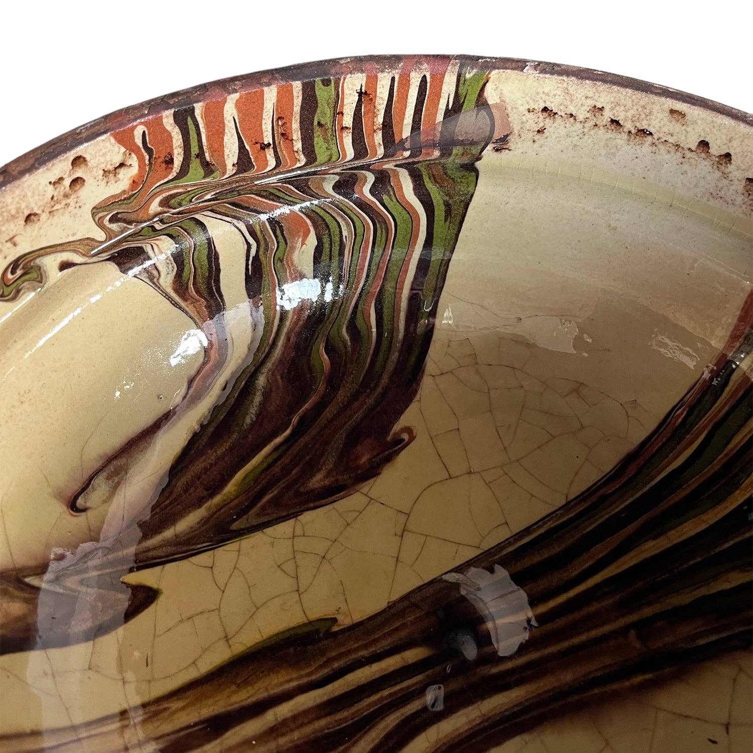 Cottage Crafted Bowl: Marbleized Blue / Medium