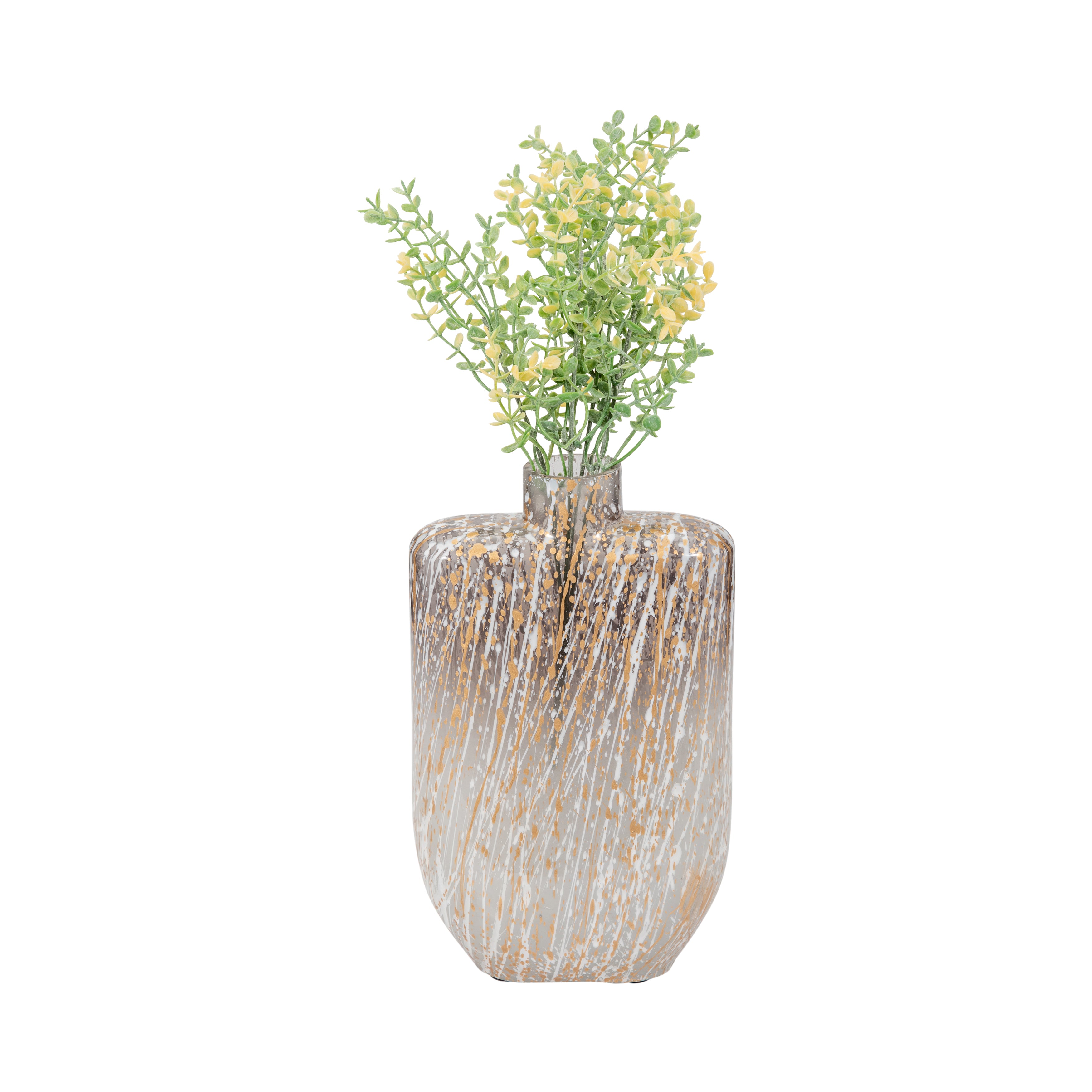 Glass,10",striped Stained Vase,multi - Decor Addict, LLC