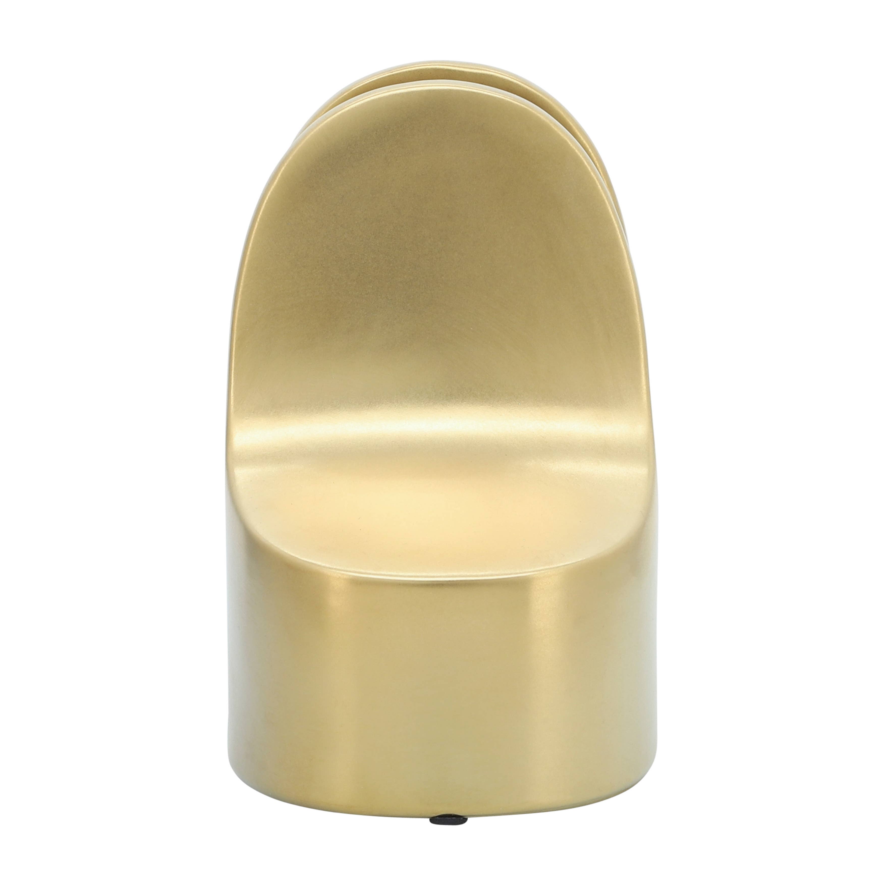 Bookends Set of 2 - Gold Ceramic Contemporary, 6 in. - Decor Addict, LLC