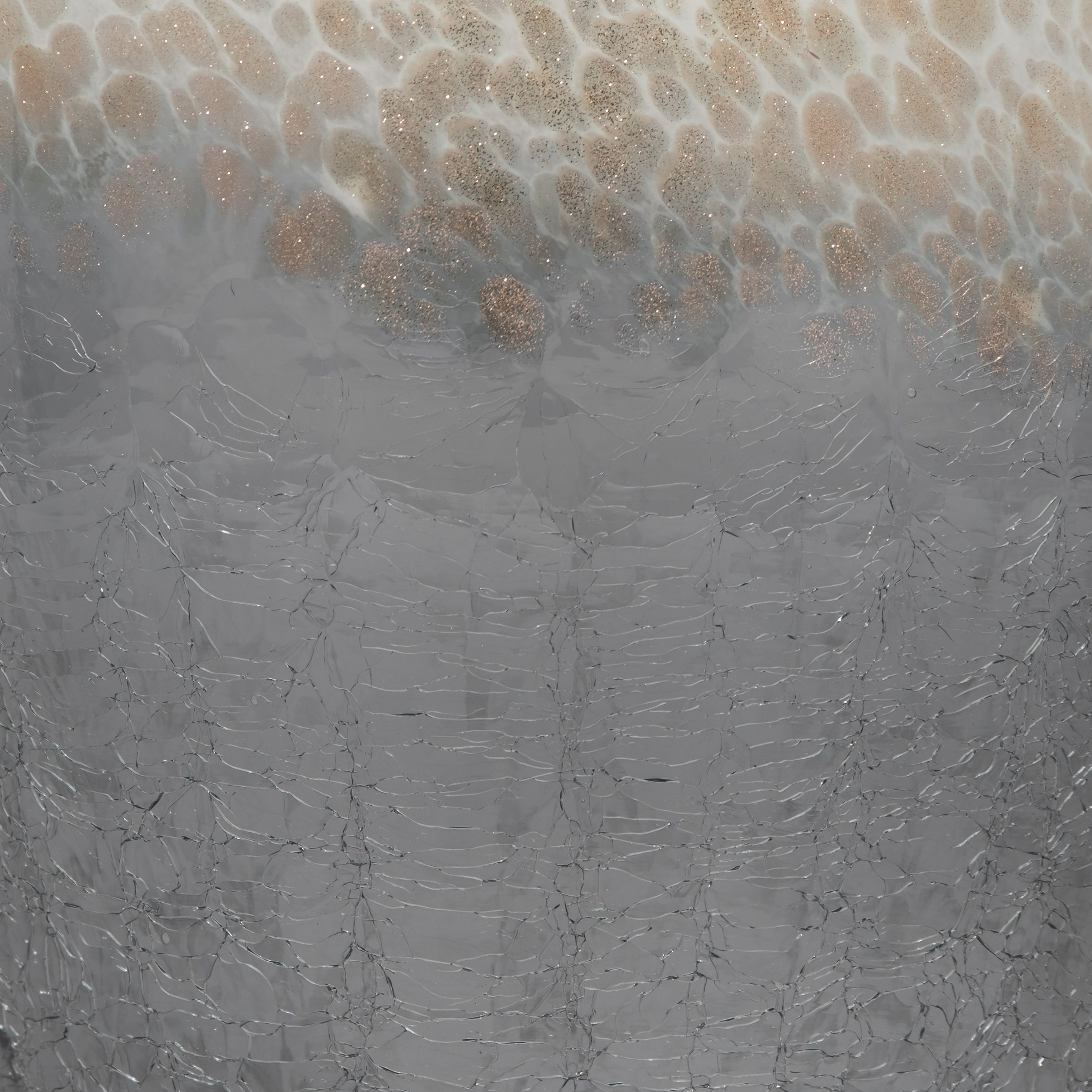 Glass, 12" Crackle Vase, Multi - Decor Addict, LLC