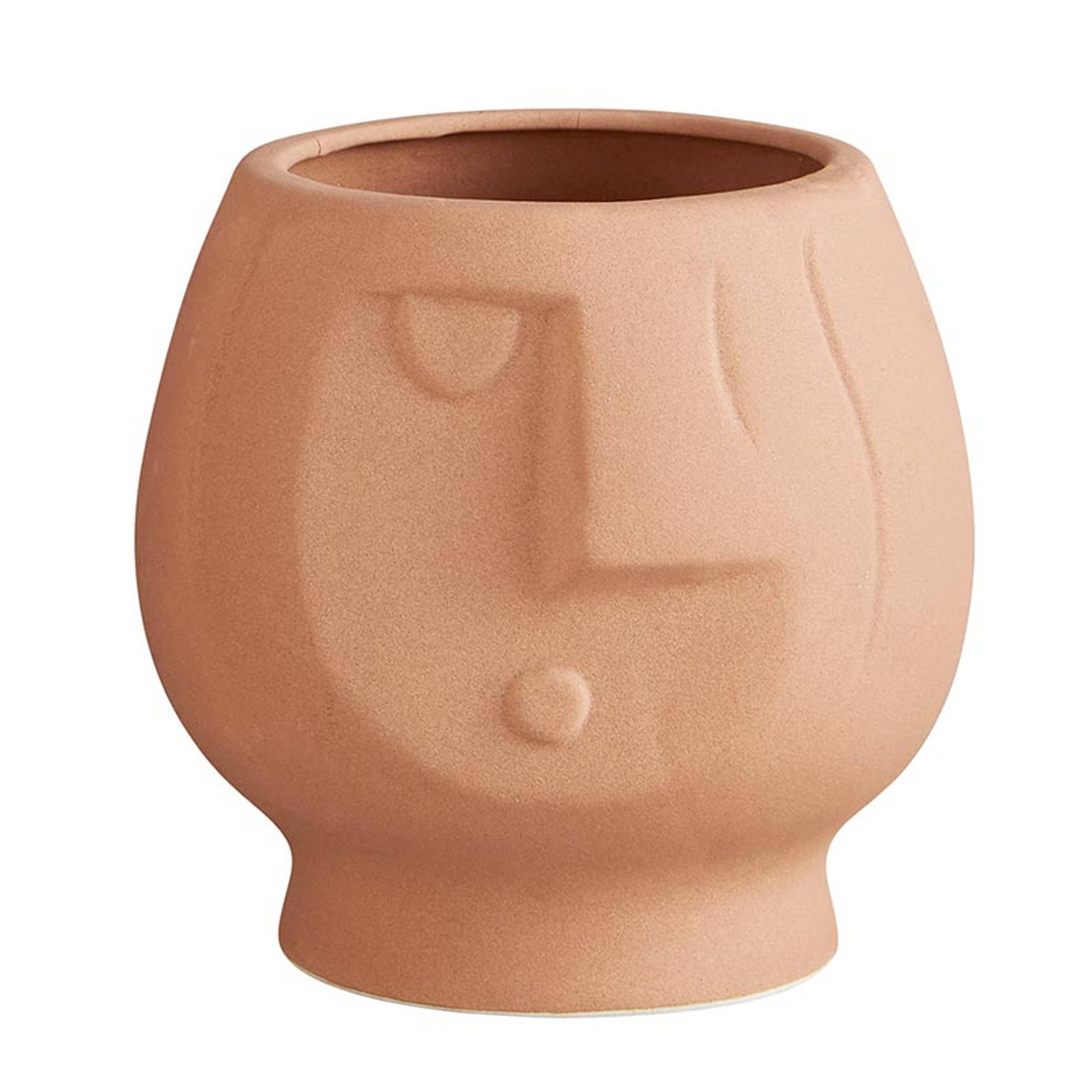 Ceramic Round Face Pot - Decor Addict, LLC