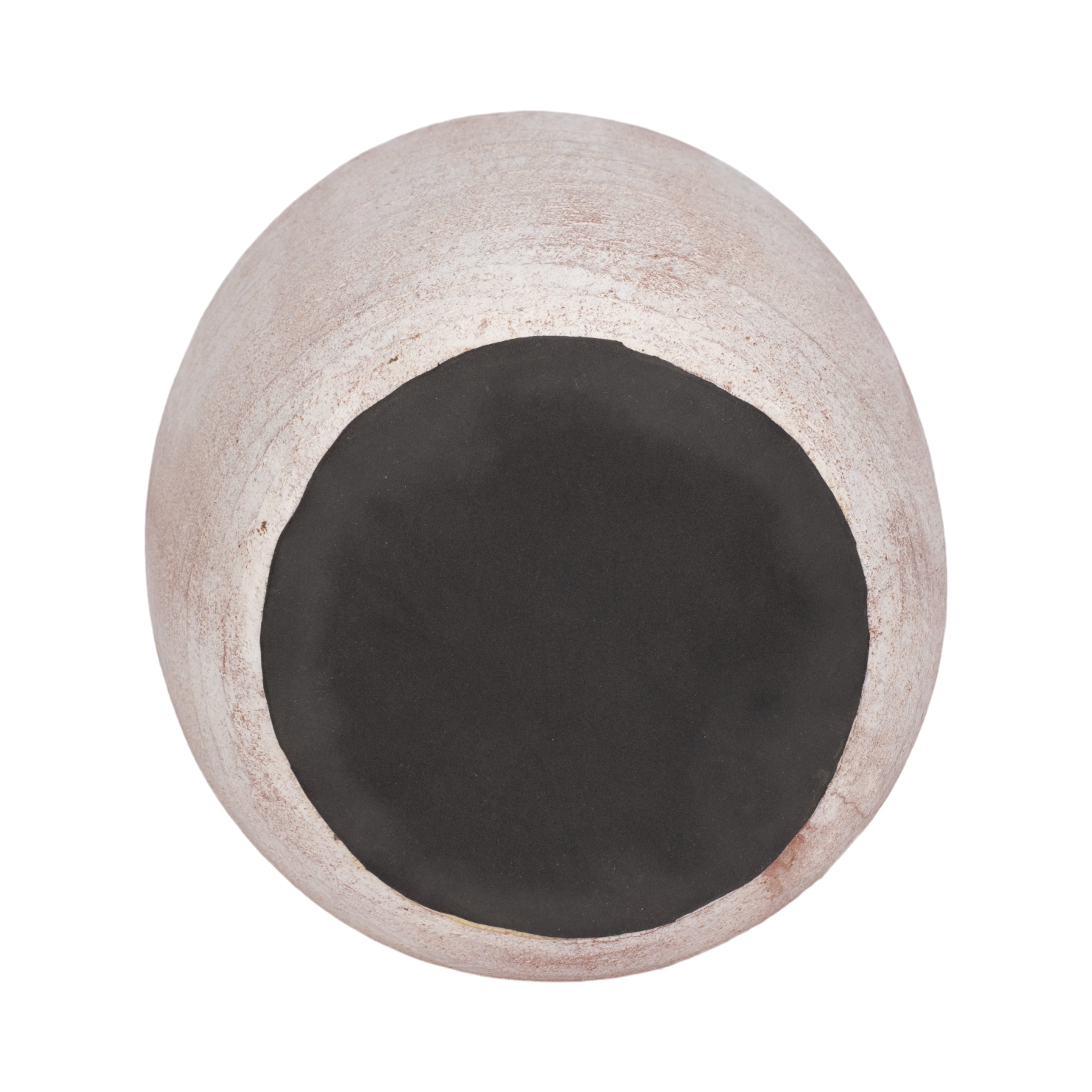 15" Modern Terracotta Jug Vase W/handle, Ivory - Decor Addict, LLC