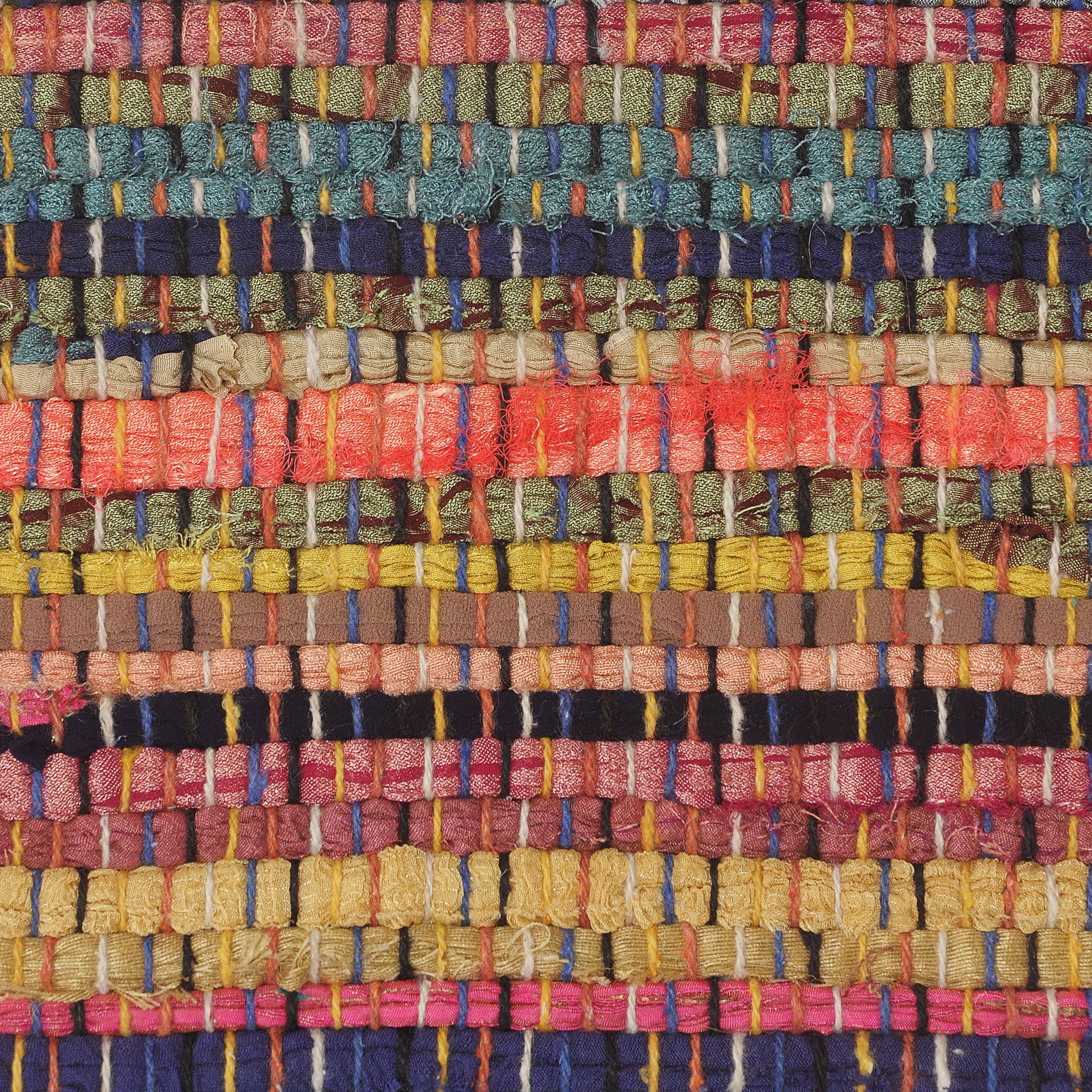 Multicolored Geometric Jute Bordered Accent Rug, 2' x 3': Multi/Tan - Decor Addict, LLC