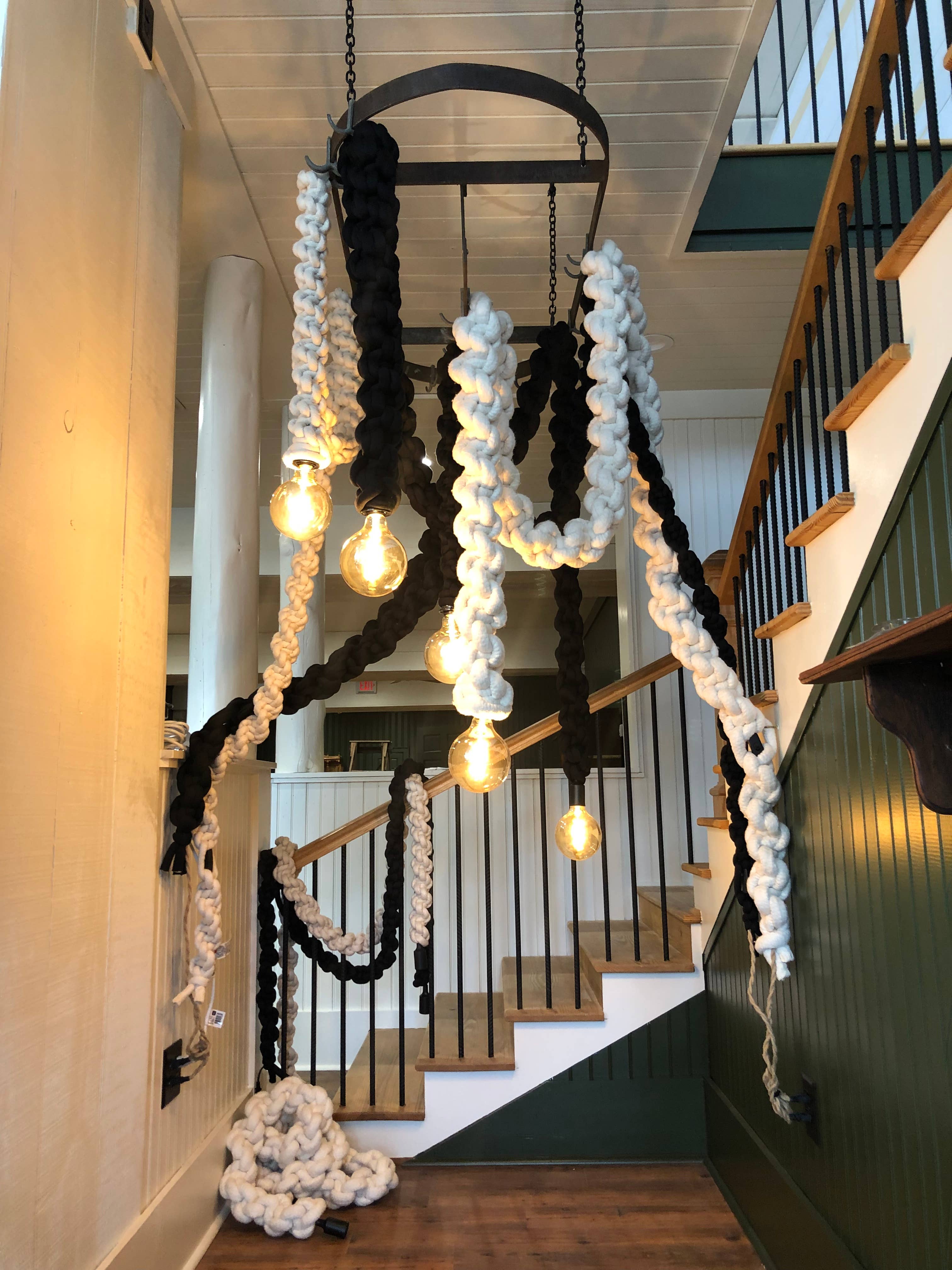 15ft Macrame Pendant Light - Thick Black - Decor Addict, LLC