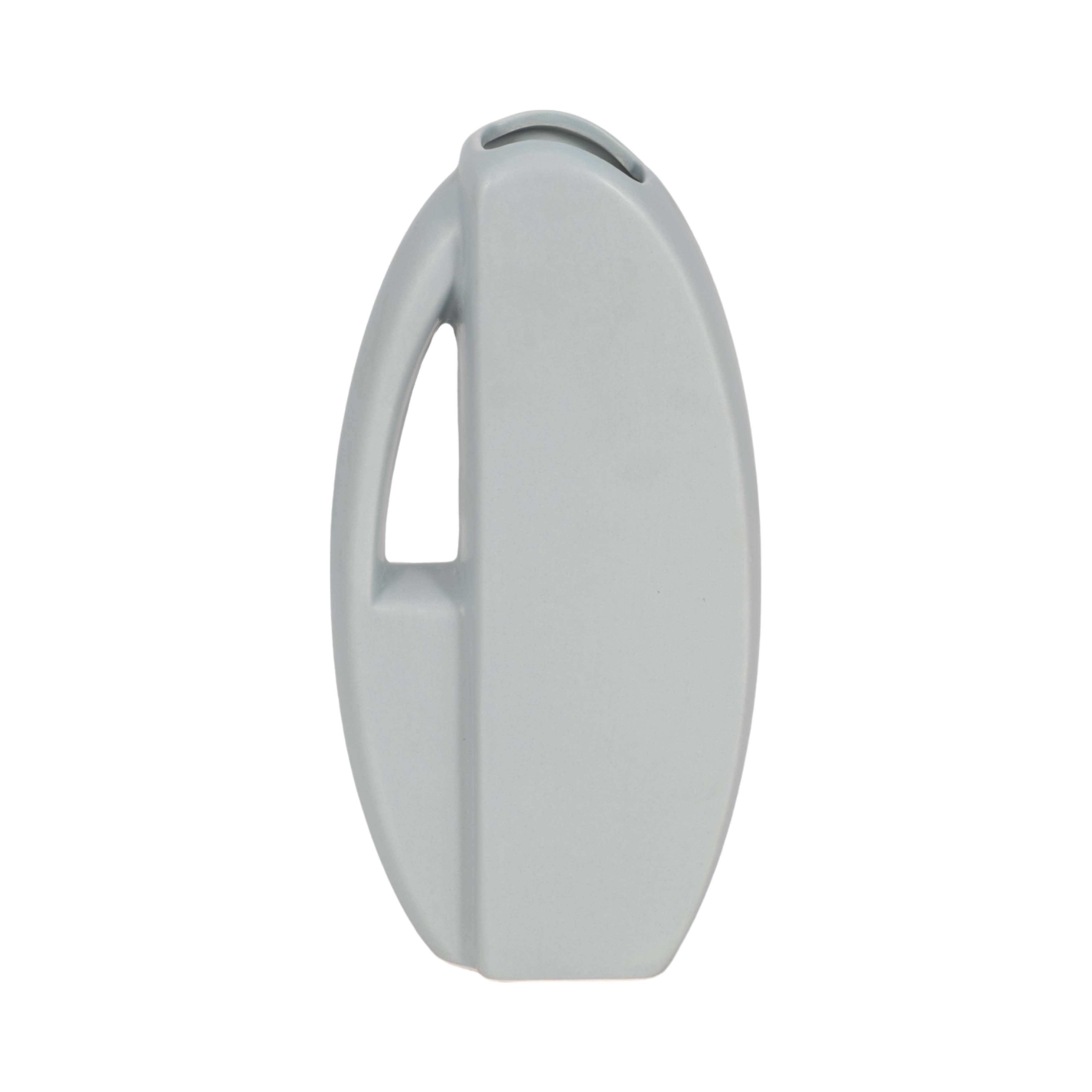 Gray 12 in. Ceramic Novelty Solid Garden Watering Can - Decor Addict, LLC