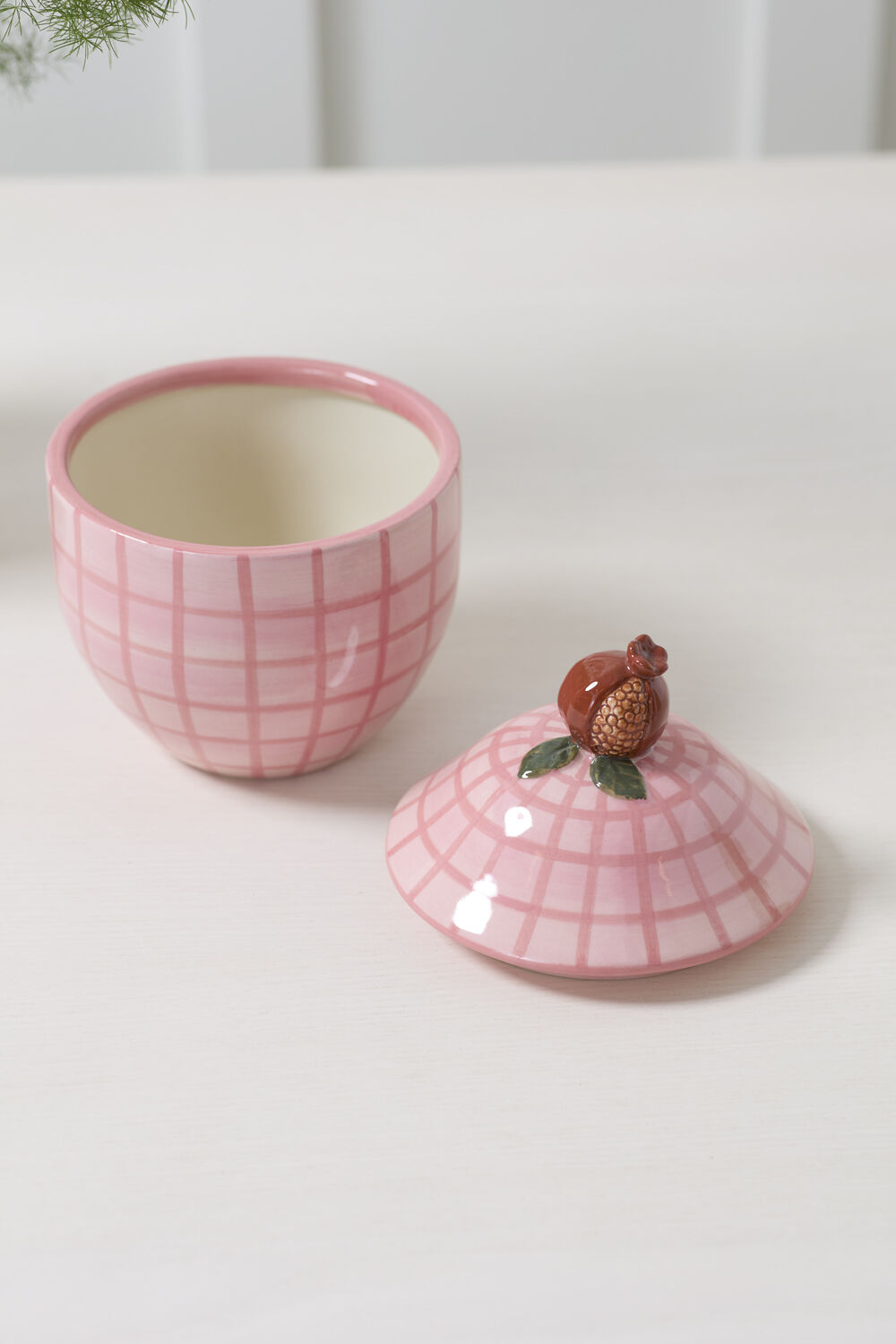 Winter Fruit Canister - Pink Grid Pomegranate - view 3