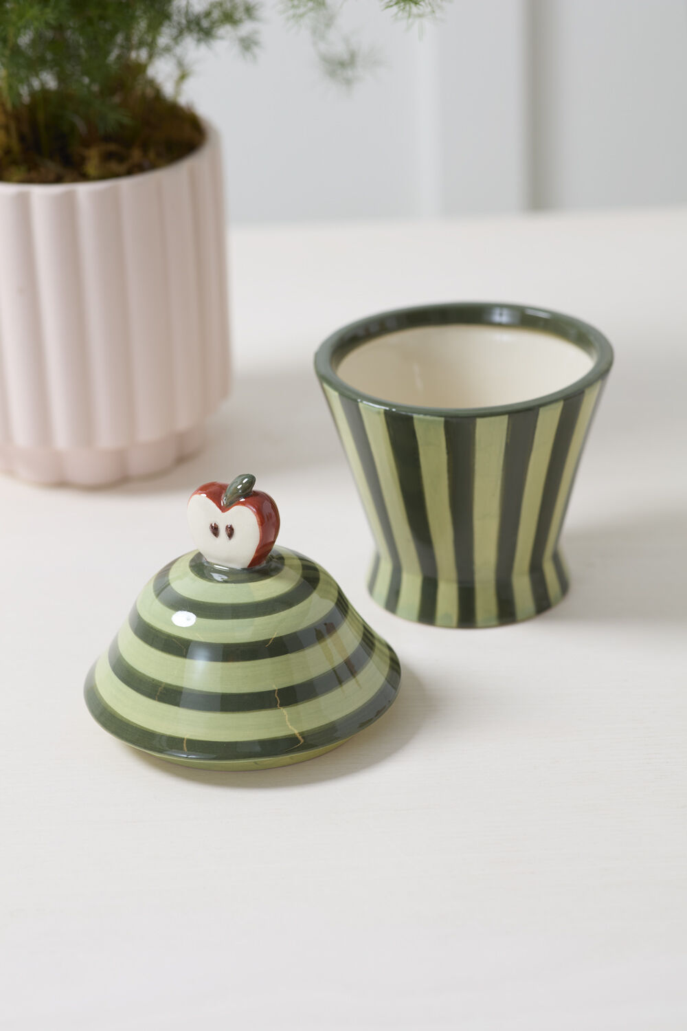 Winter Fruit Canister - Green Stripe Apple - view 3