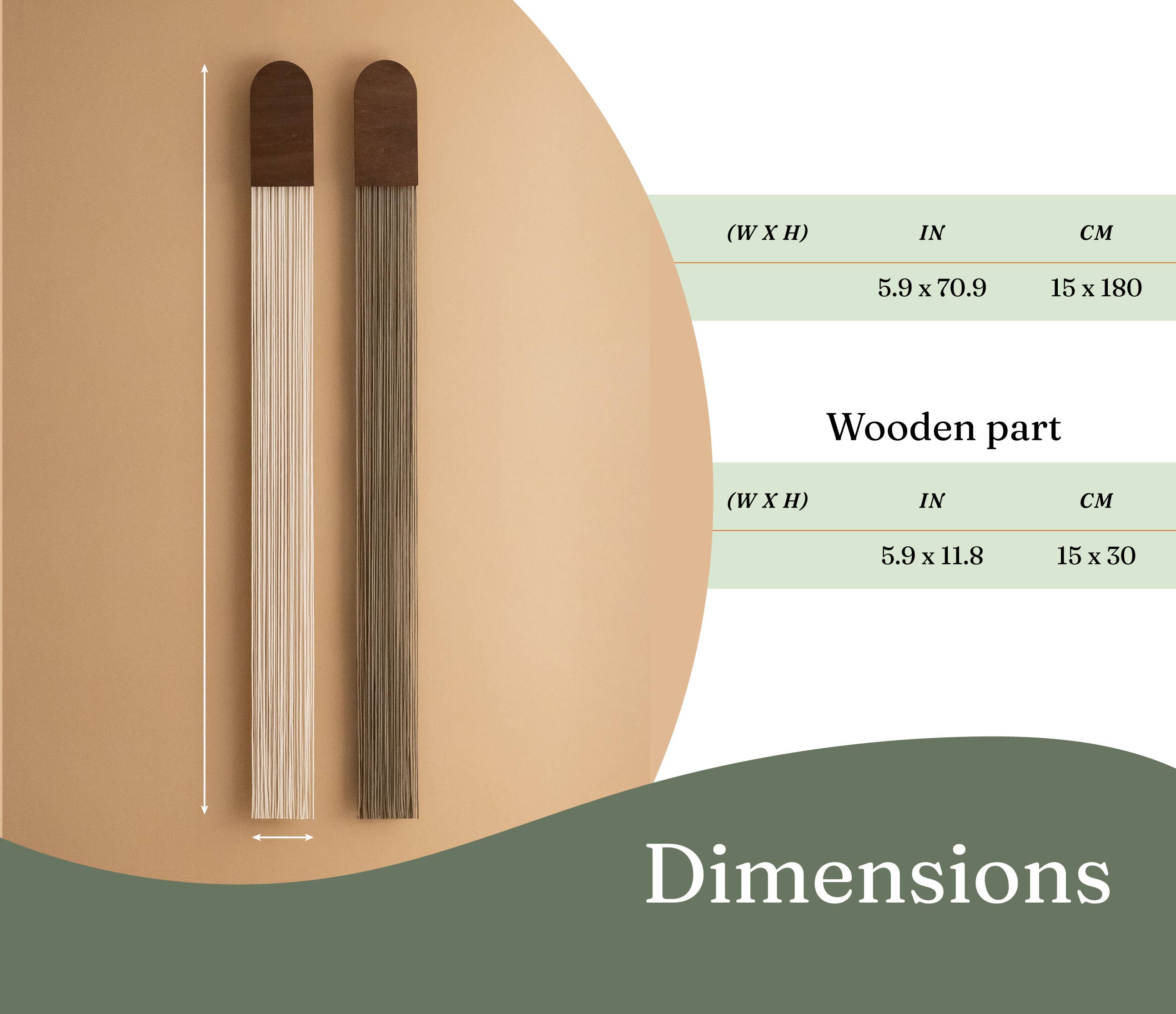 Macrame Fiber Wall Hanging for Elegant Home V80 : Terracotta / Jacobean - Decor Addict, LLC