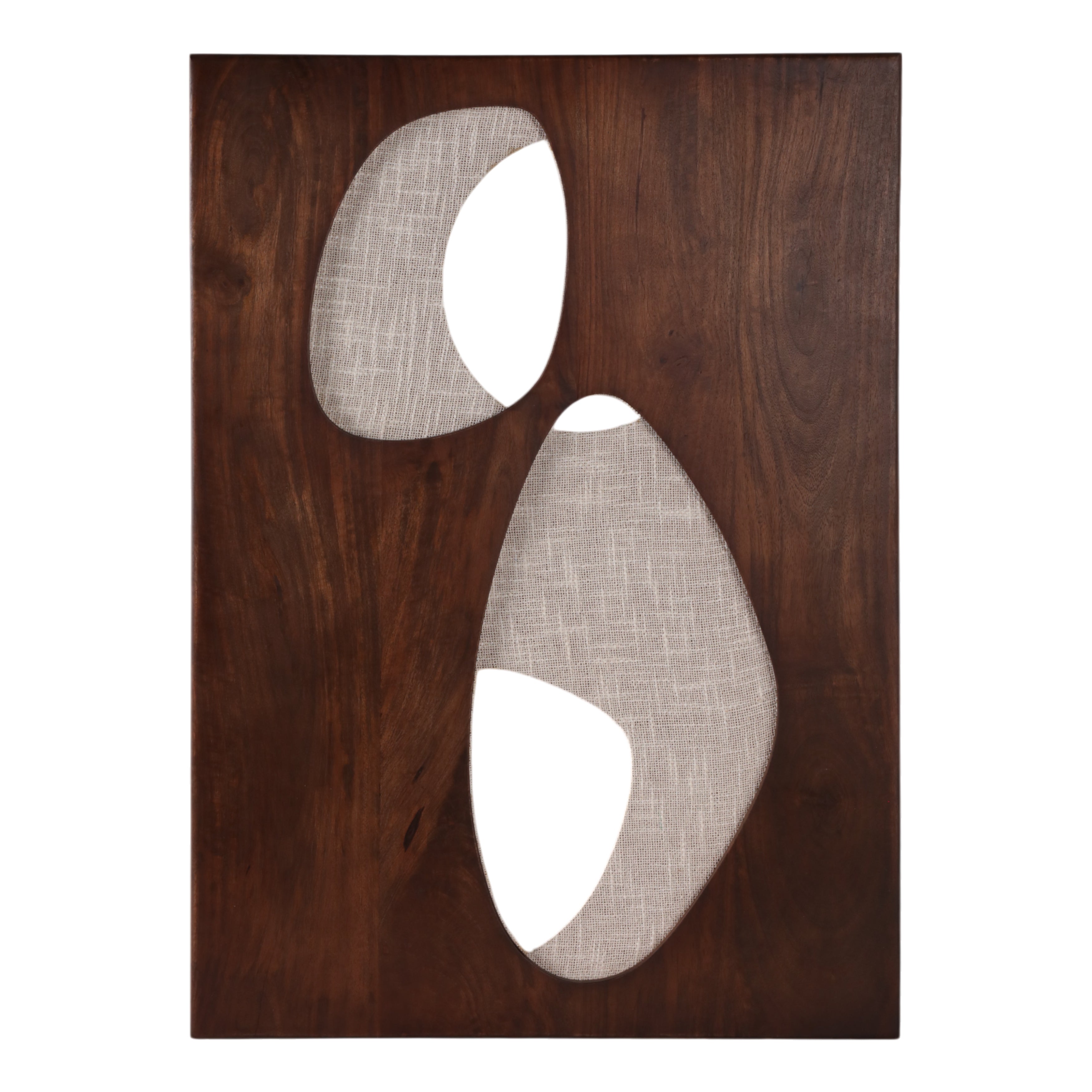 36x26" Wood&fabric Mix-media Modern Wall Art,brwn - Decor Addict, LLC