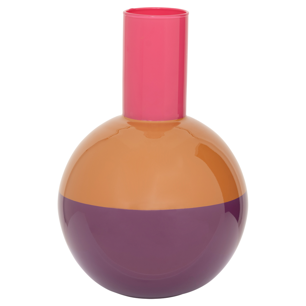 Vase Lahja Prune: Multi / Recycled Glass / Ø 22.5 * 33 CM - Decor Addict, LLC