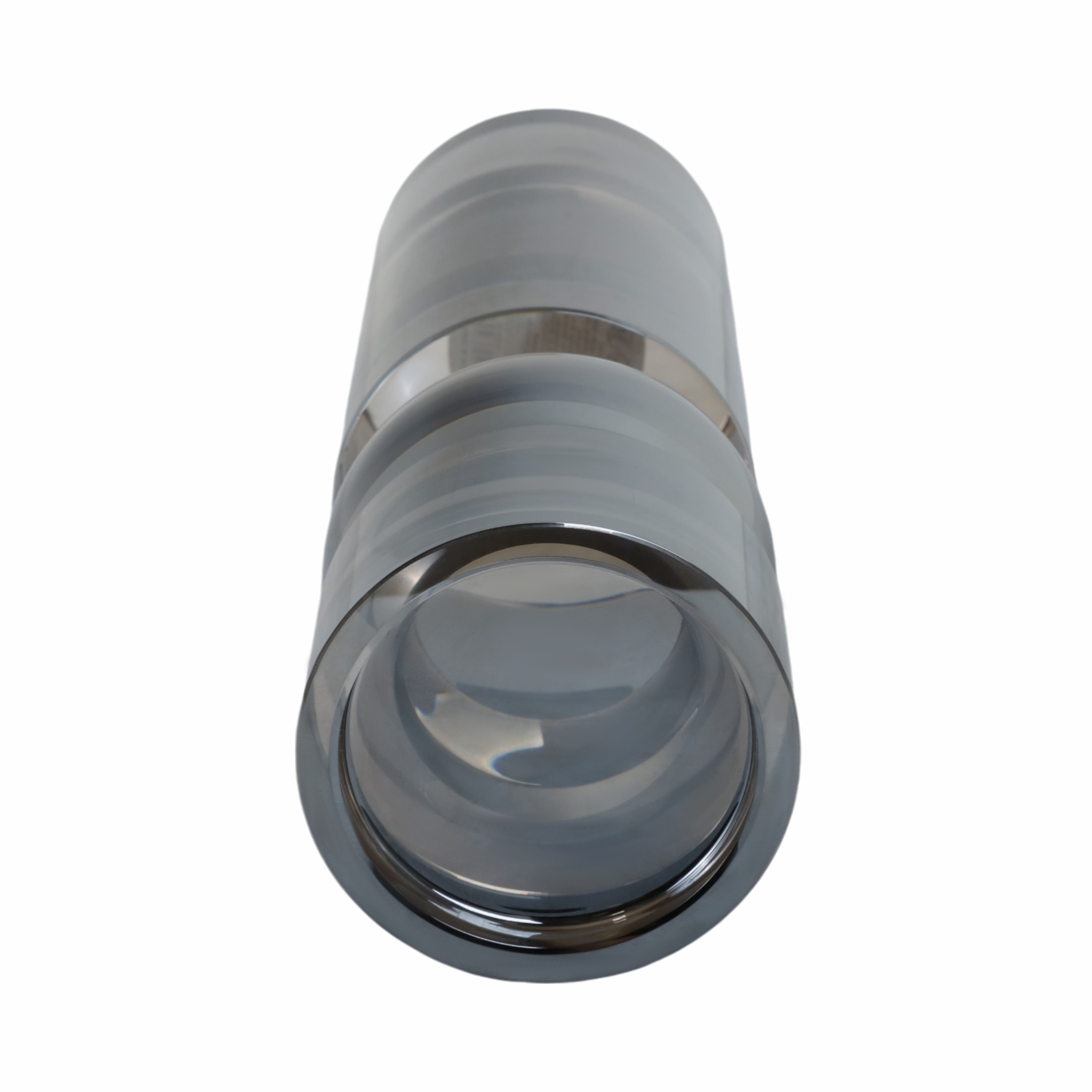 Glass 11"h Pillar Candle Holder, Smoke - Decor Addict, LLC