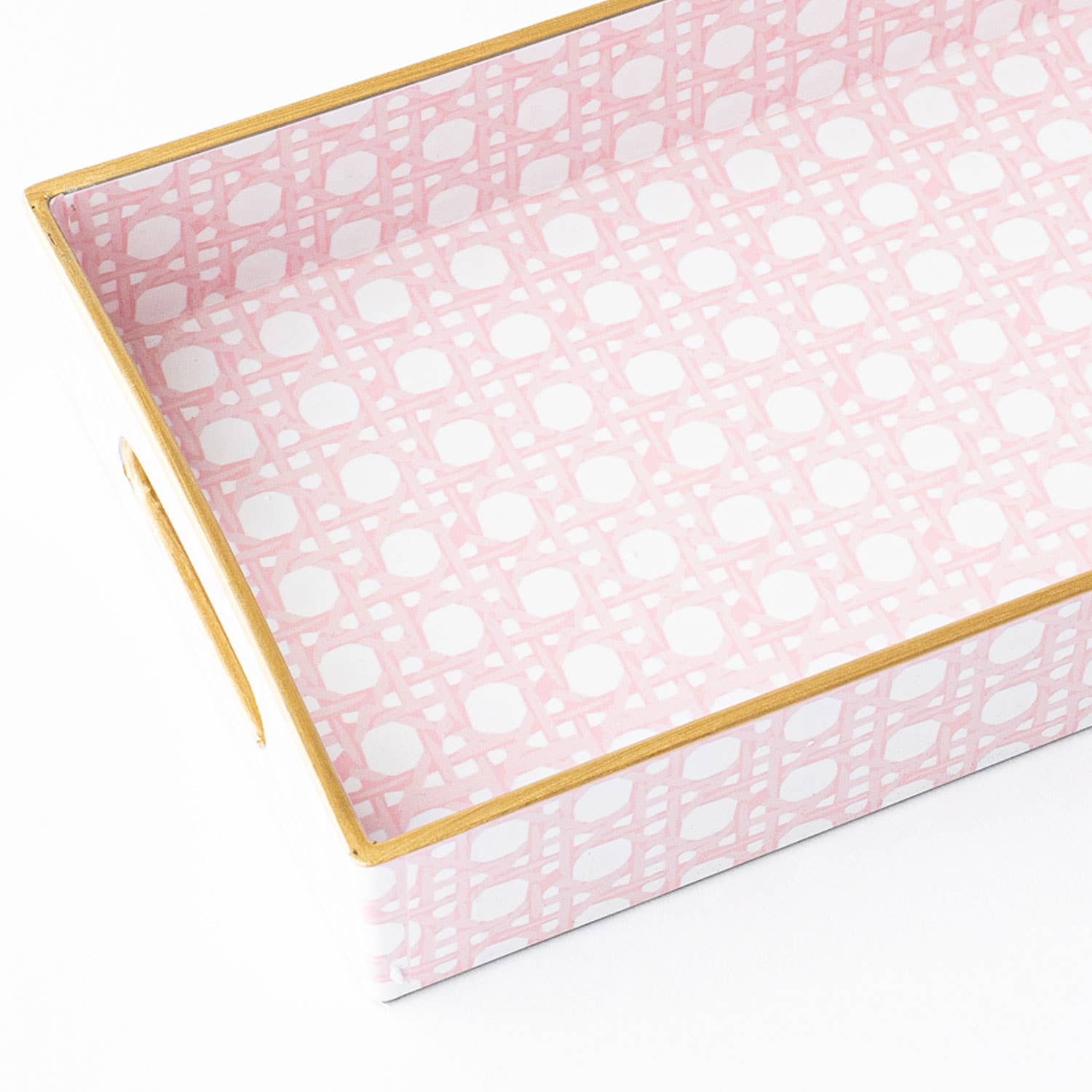 Pink Cane Vanity Tray - Decor Addict, LLC