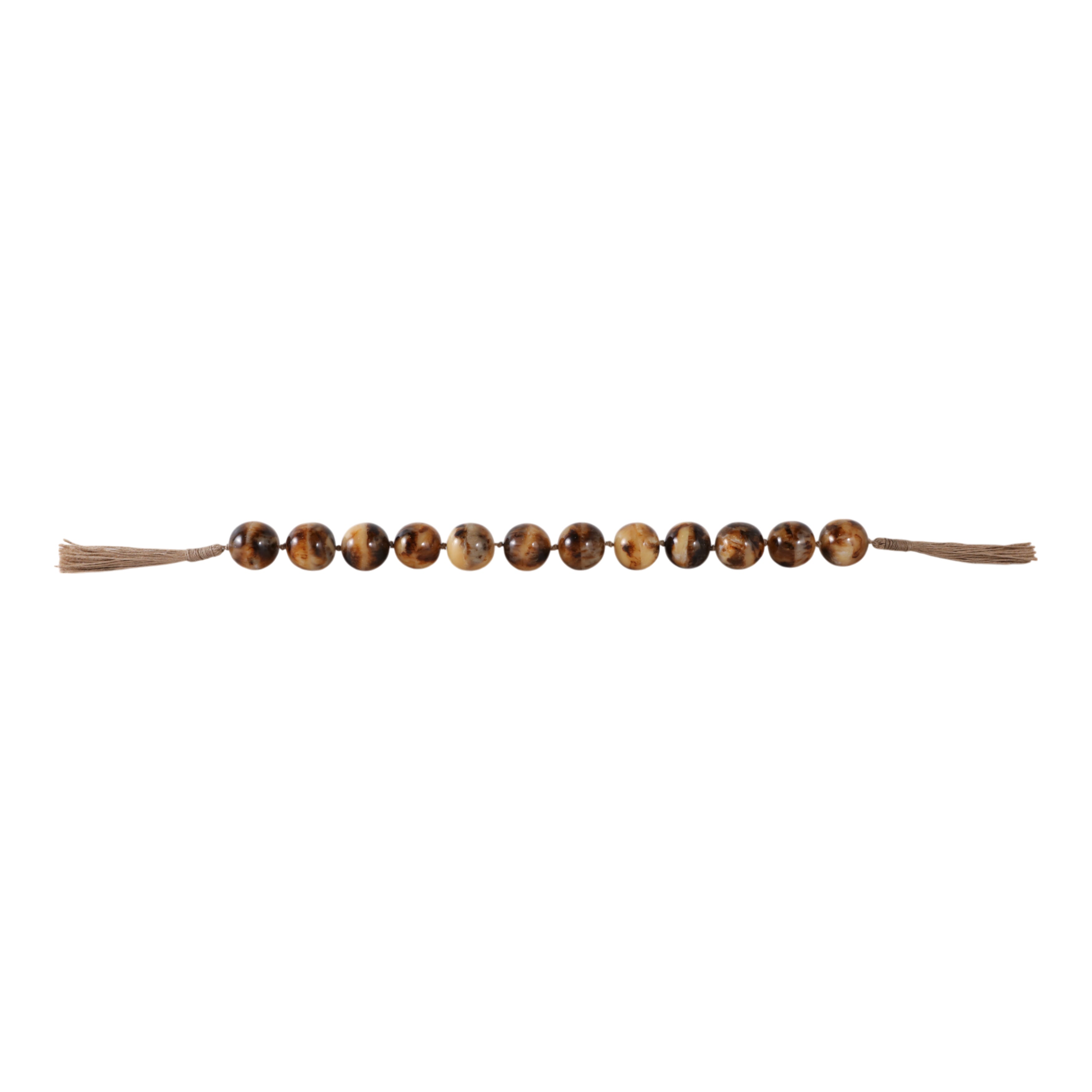 40" Swirled 2" Resin Beaded Garland, Brown - Decor Addict, LLC