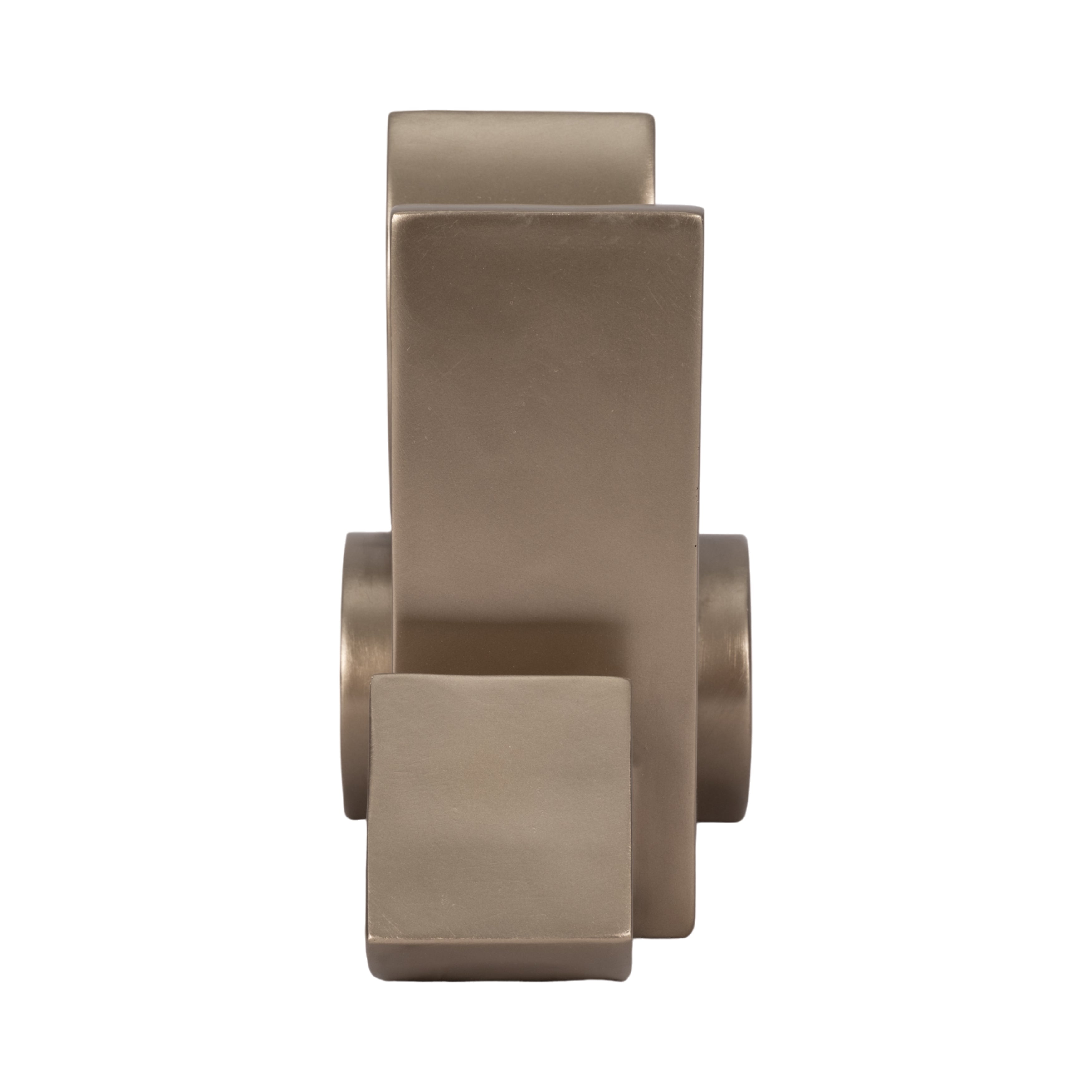 13" Stacked Shapes Sculpture, Champagne - Decor Addict, LLC