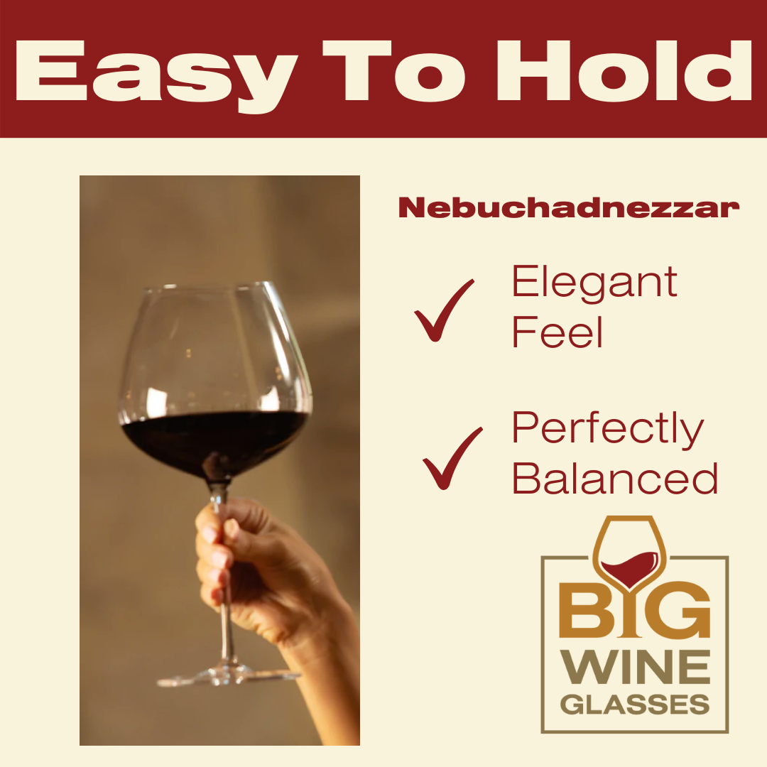 NEBUCHADNEZZAR - Oversize Big Wine Glasses (2 Set) - Decor Addict, LLC