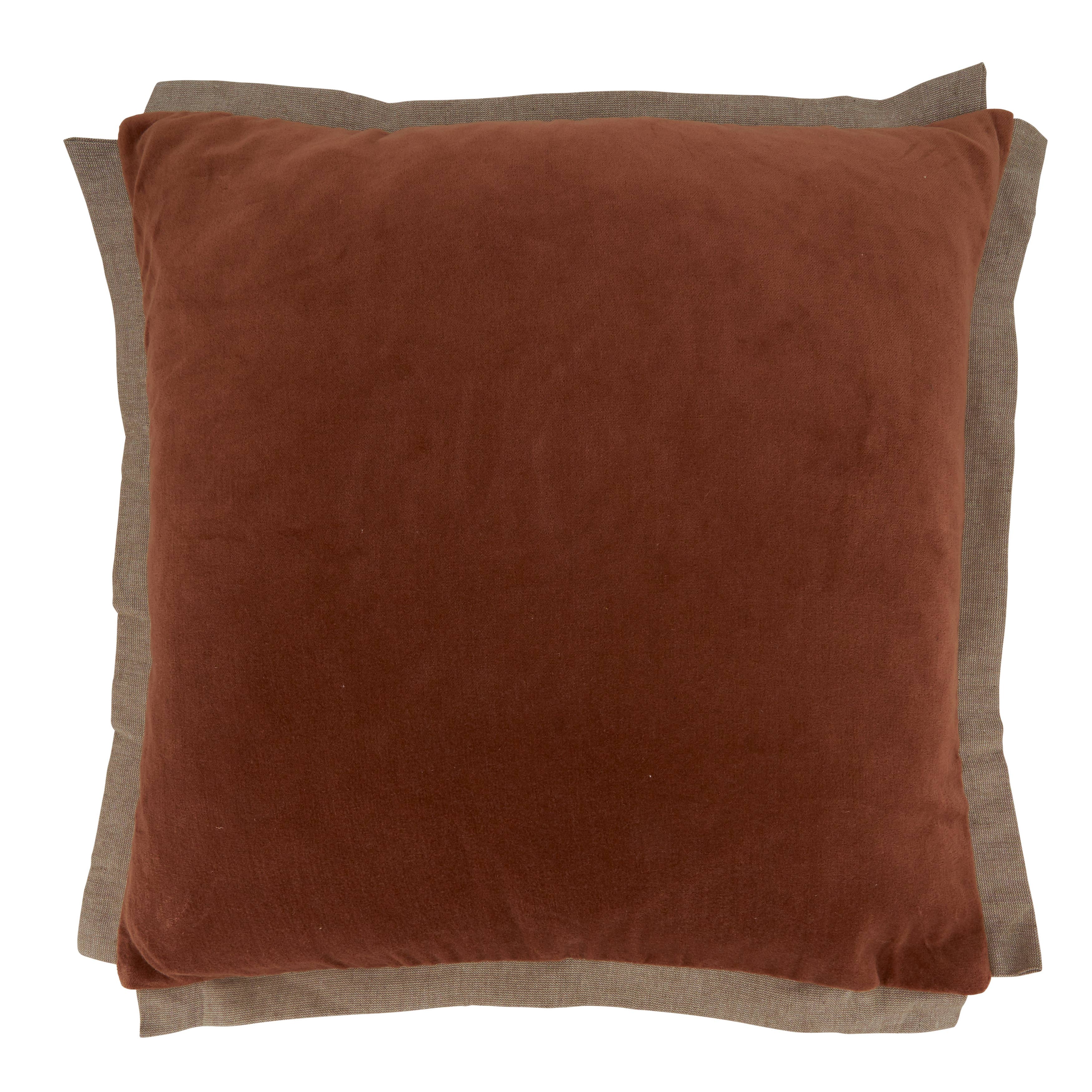 Flange Edge Velvet Pillow: Blush / Down Filled / 20" - Decor Addict, LLC