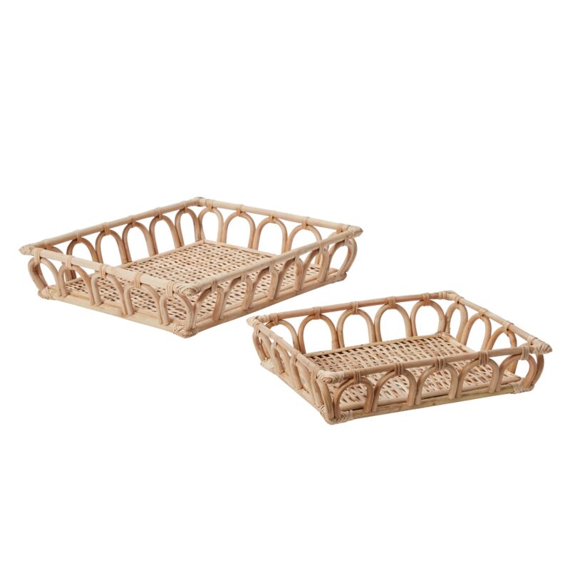 Grazia Tray Set of 2 - 12"/16" - Decor Addict, LLC