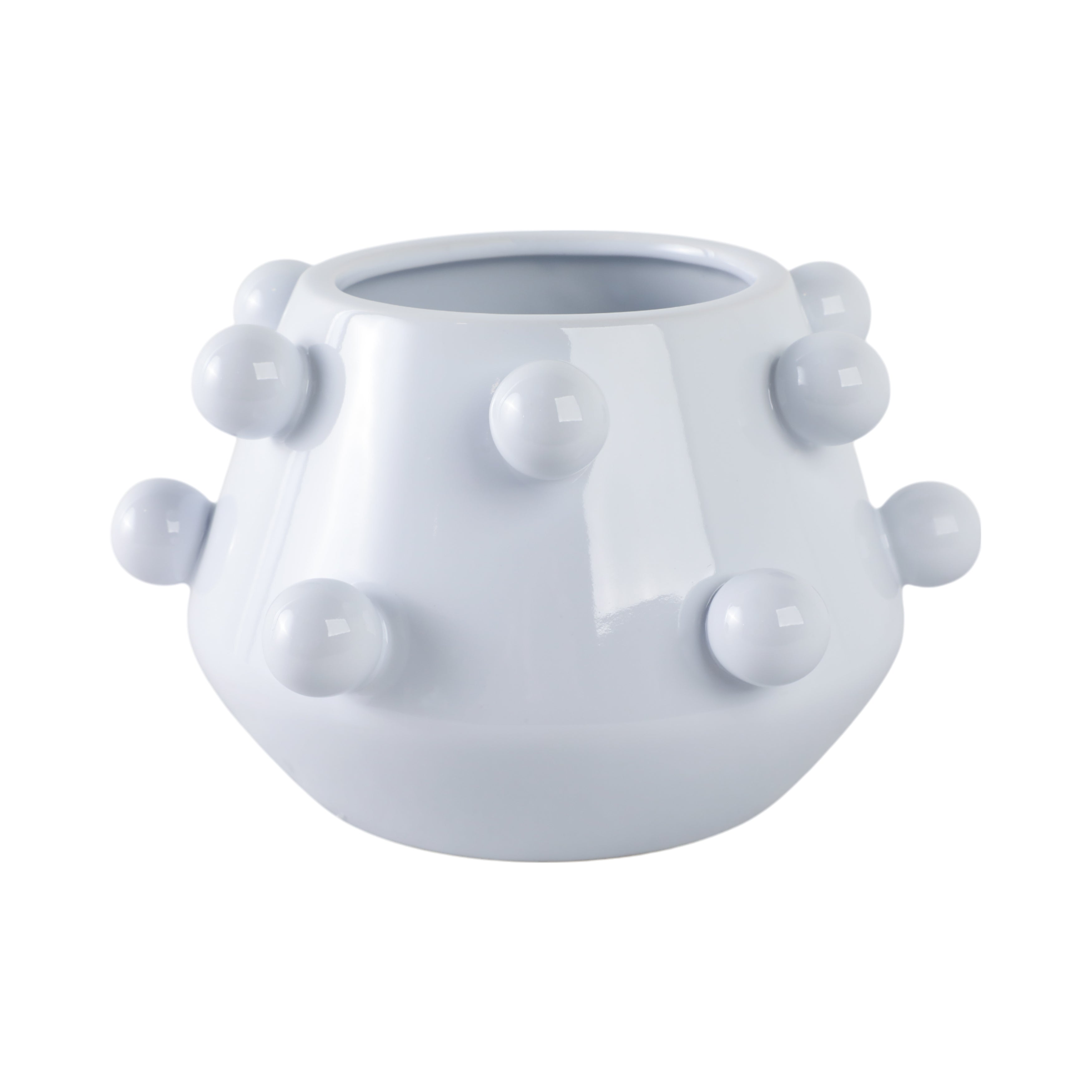 10" Tapered Bubble Planter, White - Decor Addict, LLC