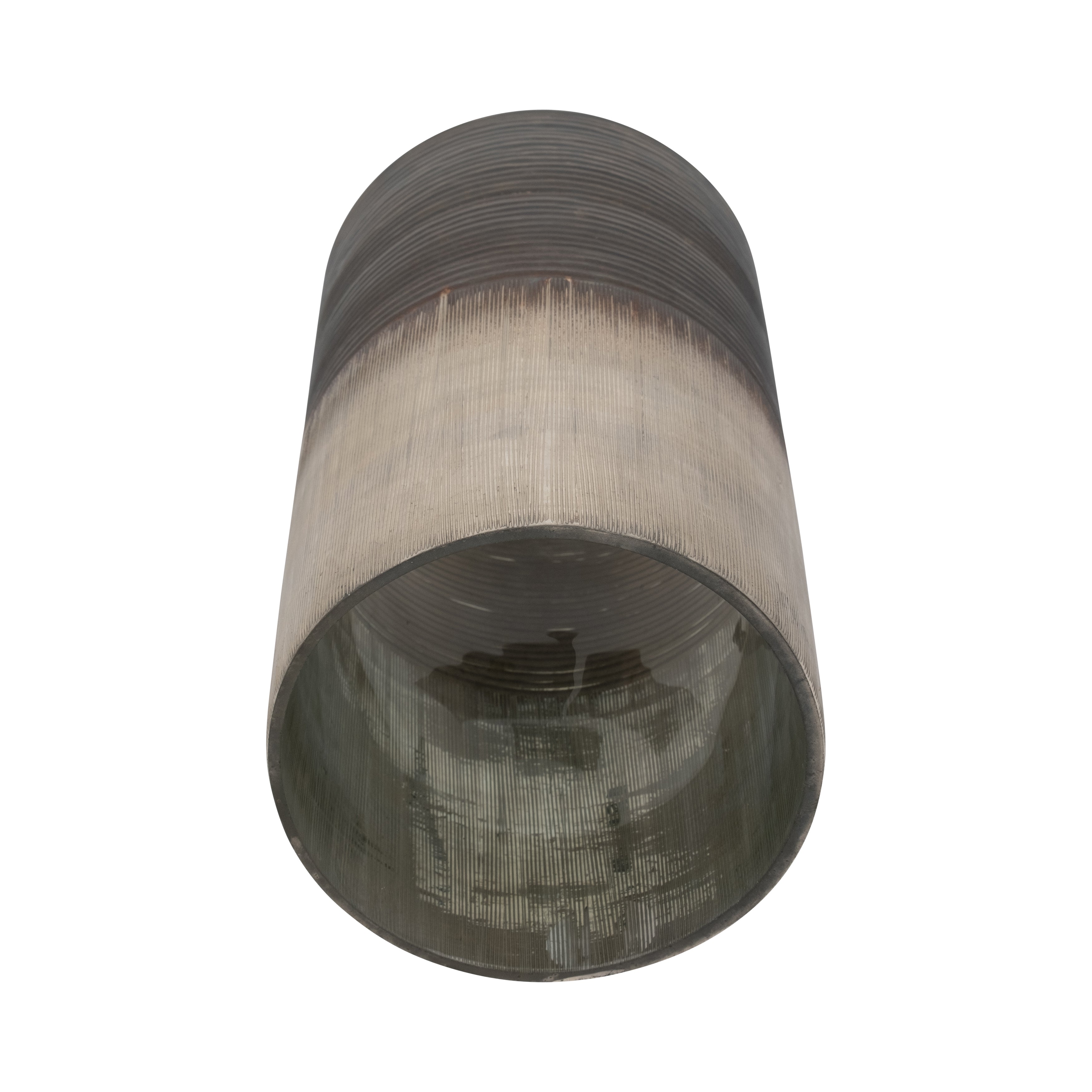 Glass, 13" Metallic 2-tone Vase, Silver - Decor Addict, LLC